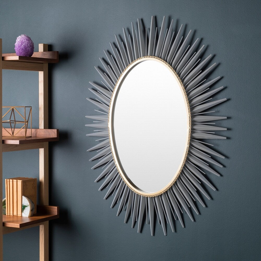 Haley Sunburst Oval Accent Mirror - 30 x 42