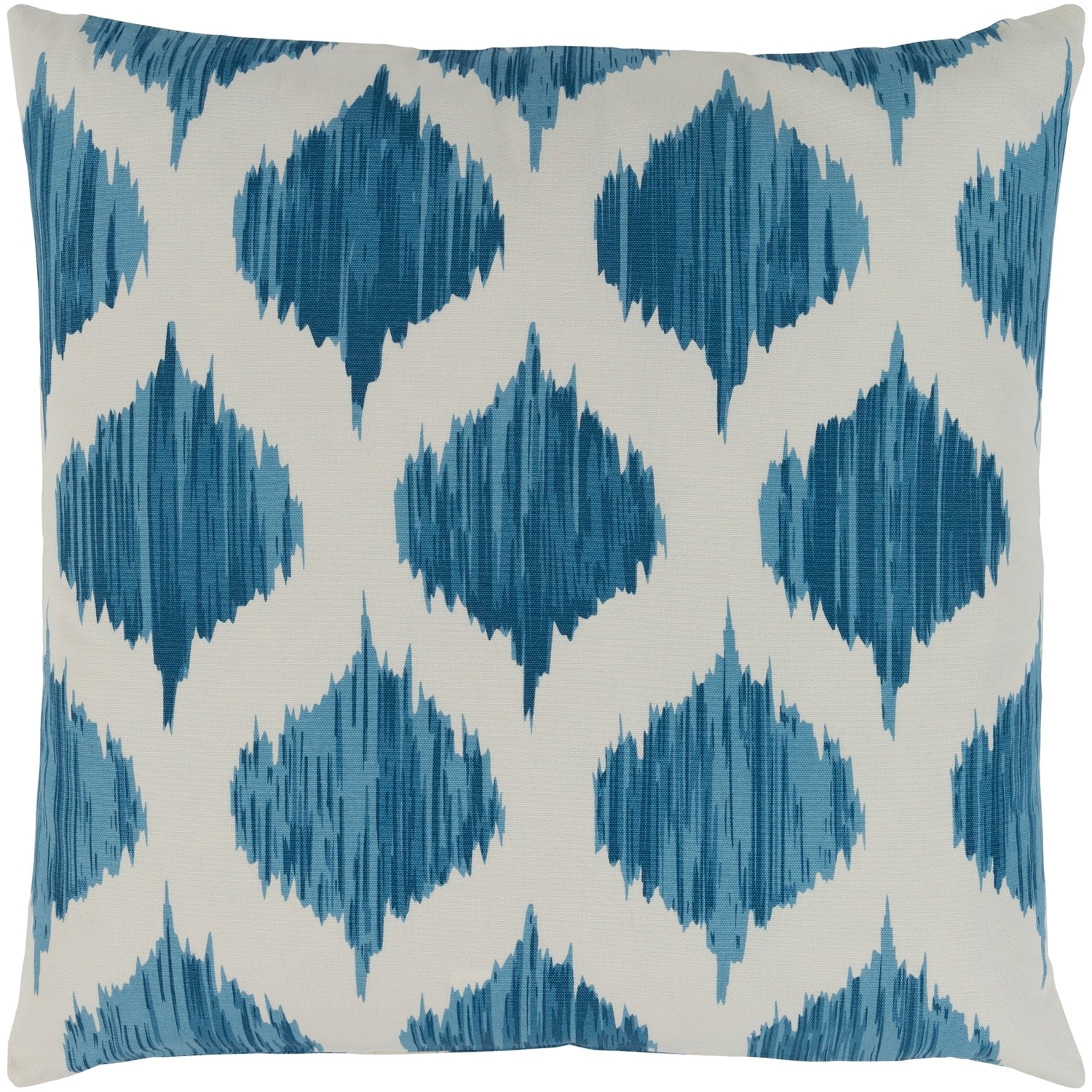 Artistic Weavers Valeriya Modern Ikat Bright Blue Feather Down or Poly Filled Throw Pillow 18-inch