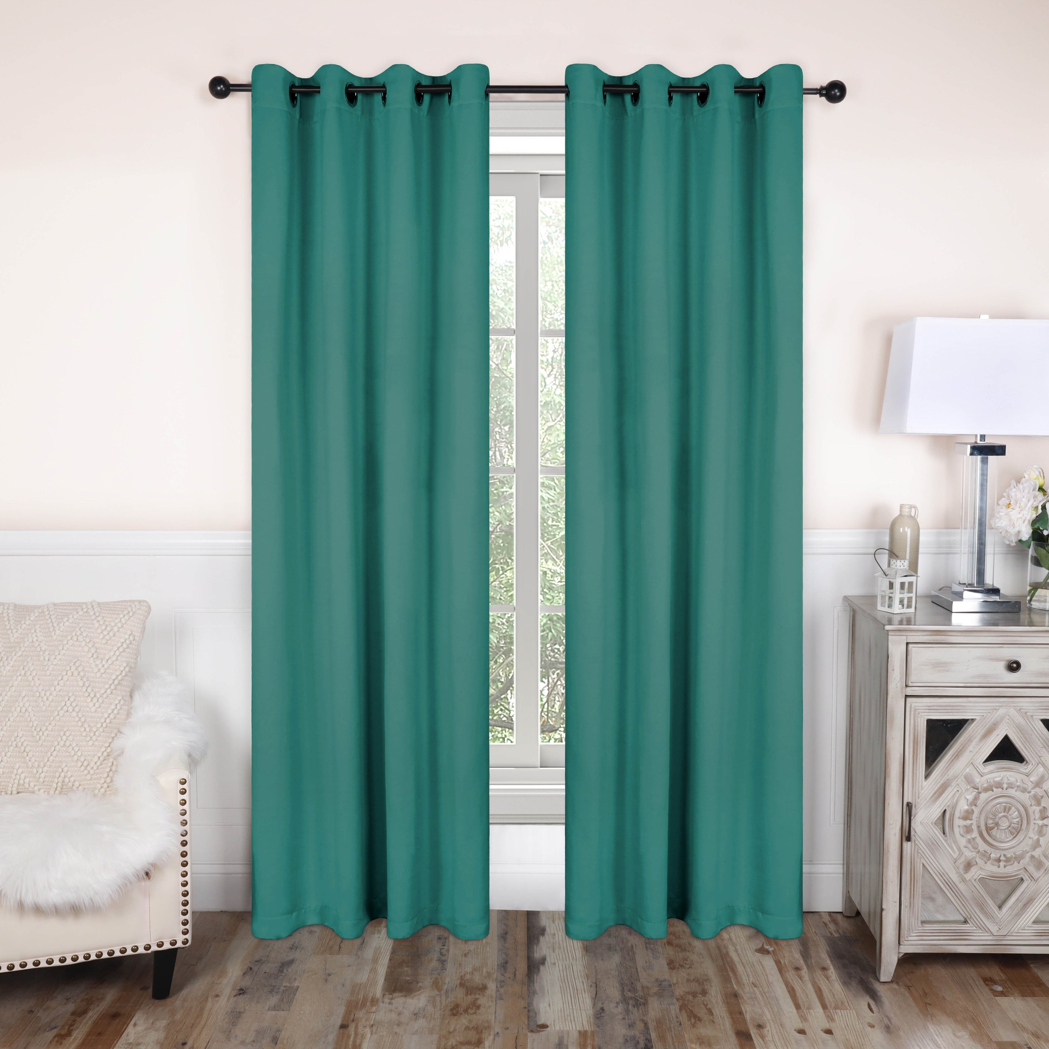 Superior Modern Solid Room Darkening Blackout Curtains, Rod Pocket