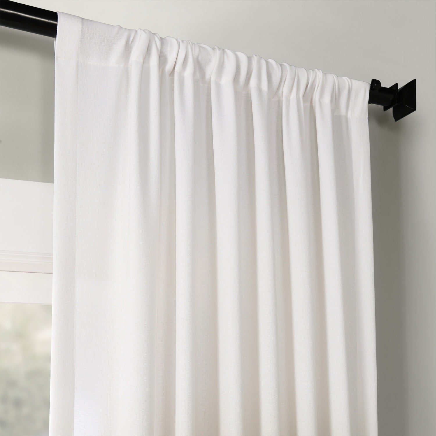 Exclusive Fabrics Ombre Faux Linen Light Filtering Curtains (1 Panel) - Lightweight Elegance, Natural Light Enhancement