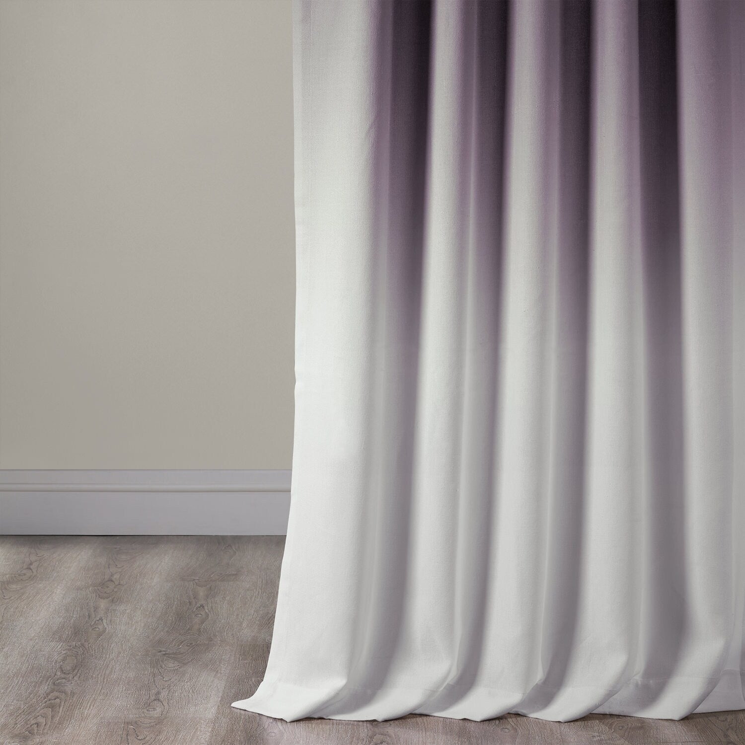 Exclusive Fabrics Ombre Faux Linen Light Filtering Curtains (1 Panel) - Lightweight Elegance, Natural Light Enhancement