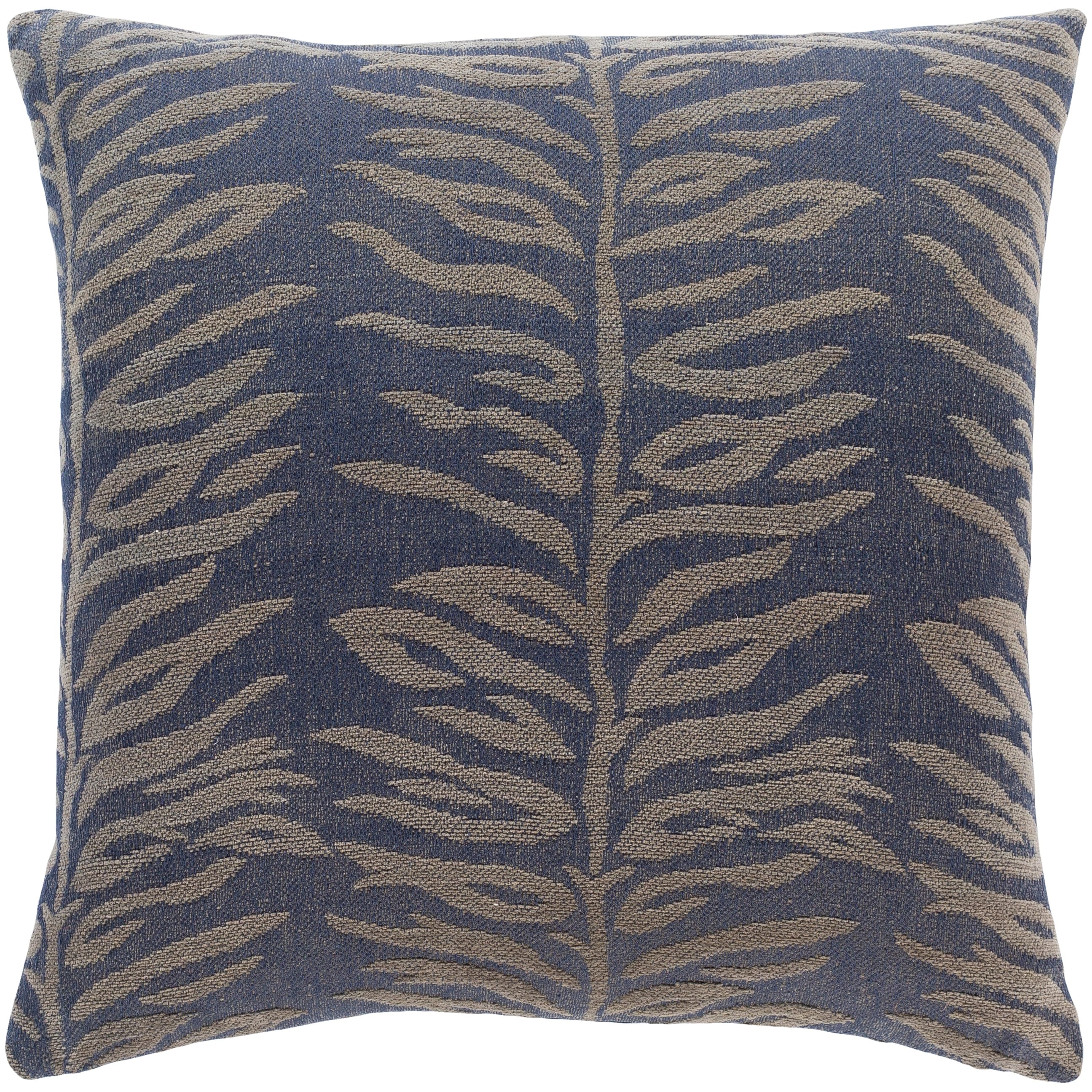 Mauro Jacquard Fern Cotton Throw Pillow