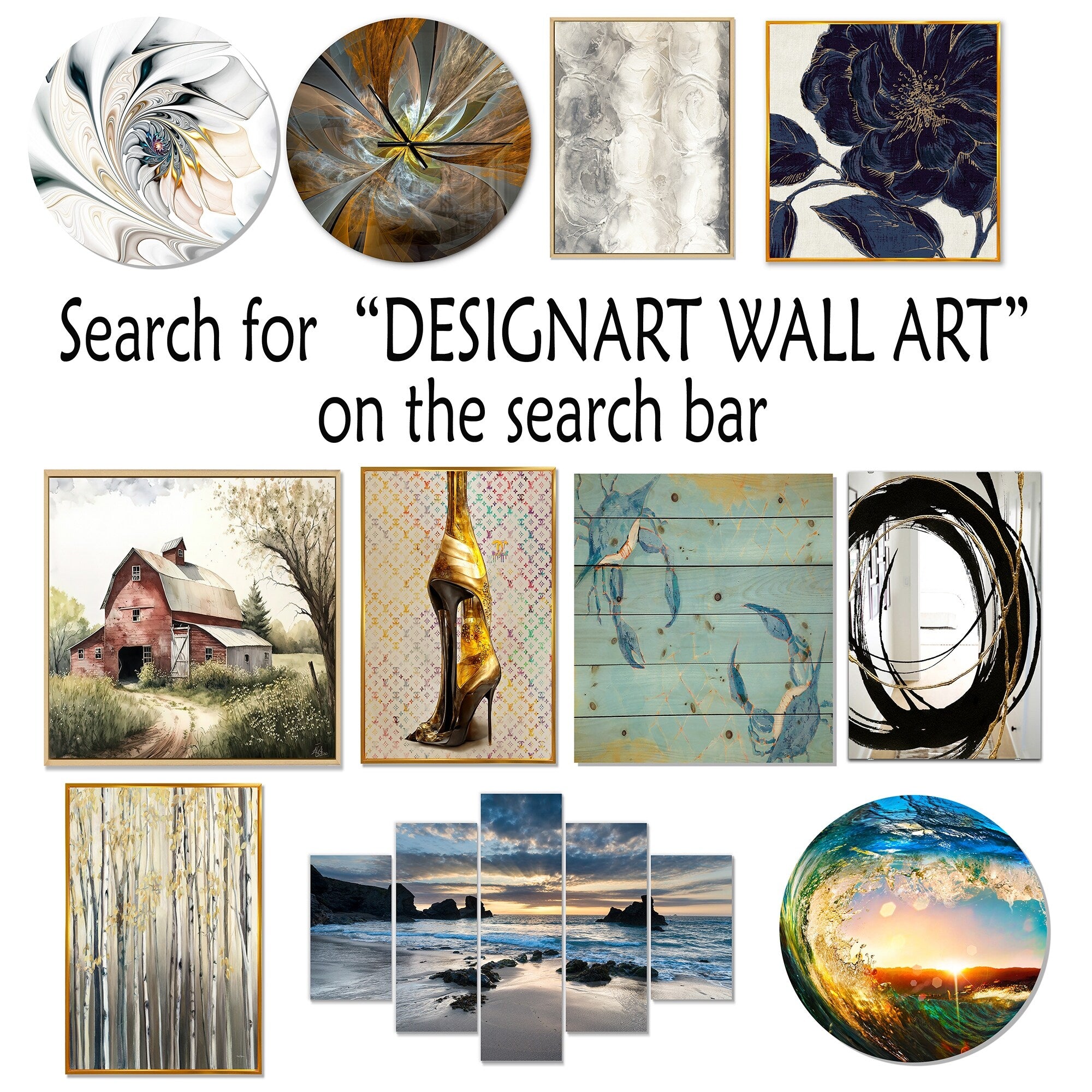 Designart 'Octopus Treasures from the Sea' Nautical & Coastal Metal Circle Wall Art