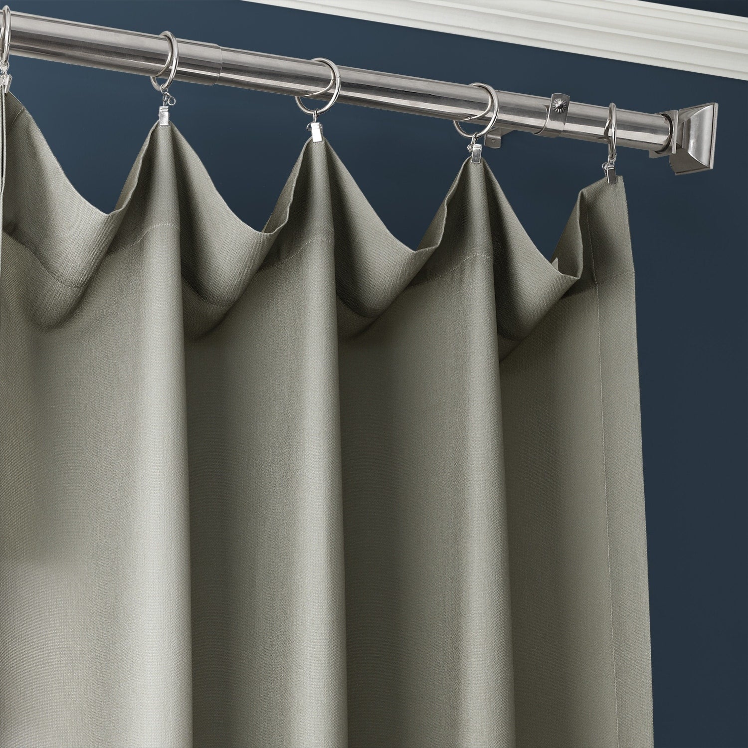 Exclusive Fabrics Ombre Faux Linen Light Filtering Curtains (1 Panel) - Lightweight Elegance, Natural Light Enhancement