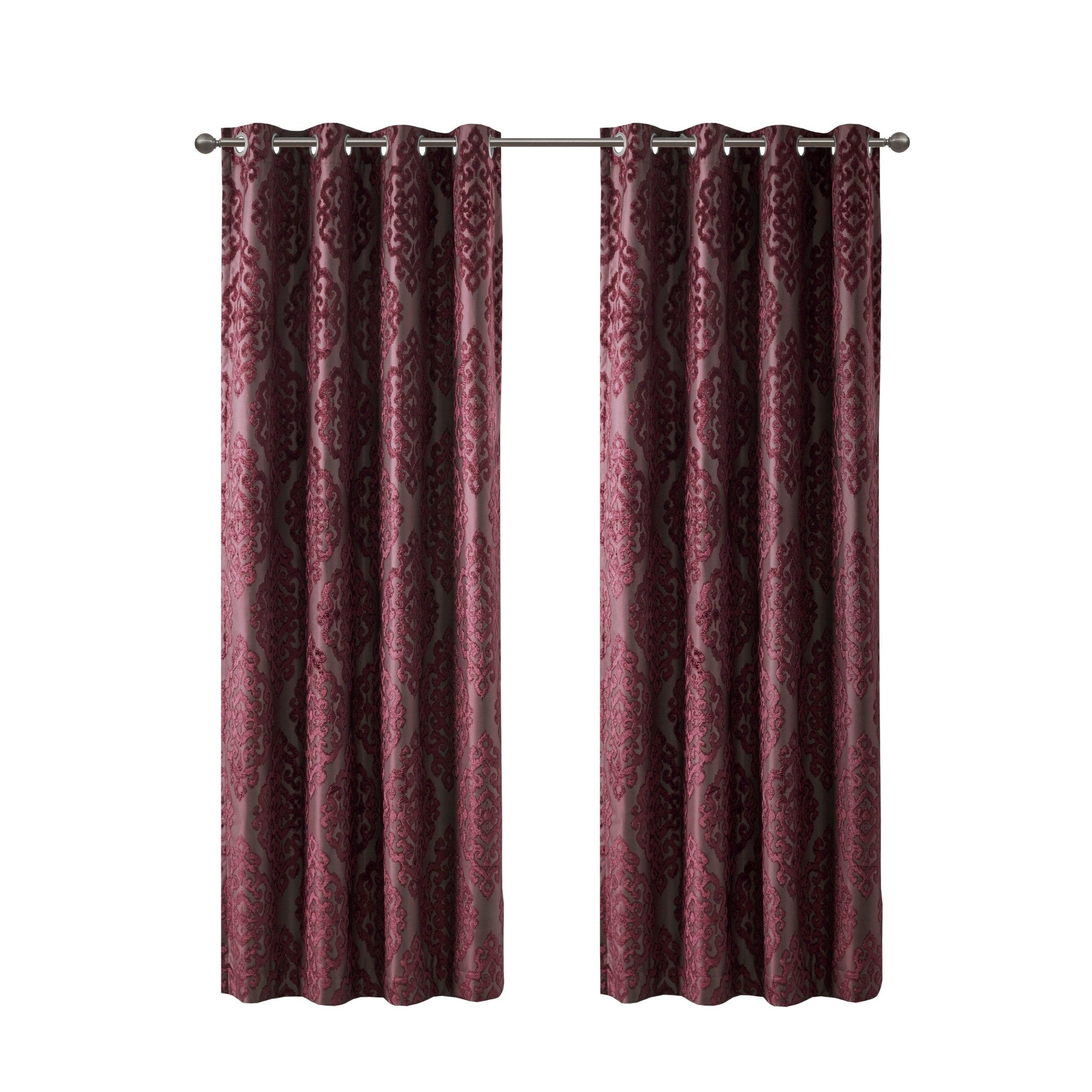 SunSmart Mirage Knitted Jacquard Total Blackout Grommet Window Curtain Panel