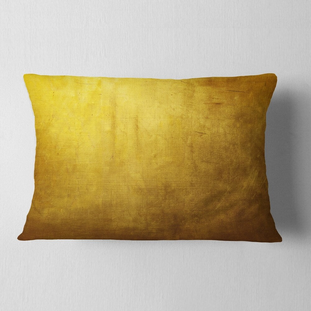 Designart 'Gold Texture' Abstract Throw Pillow