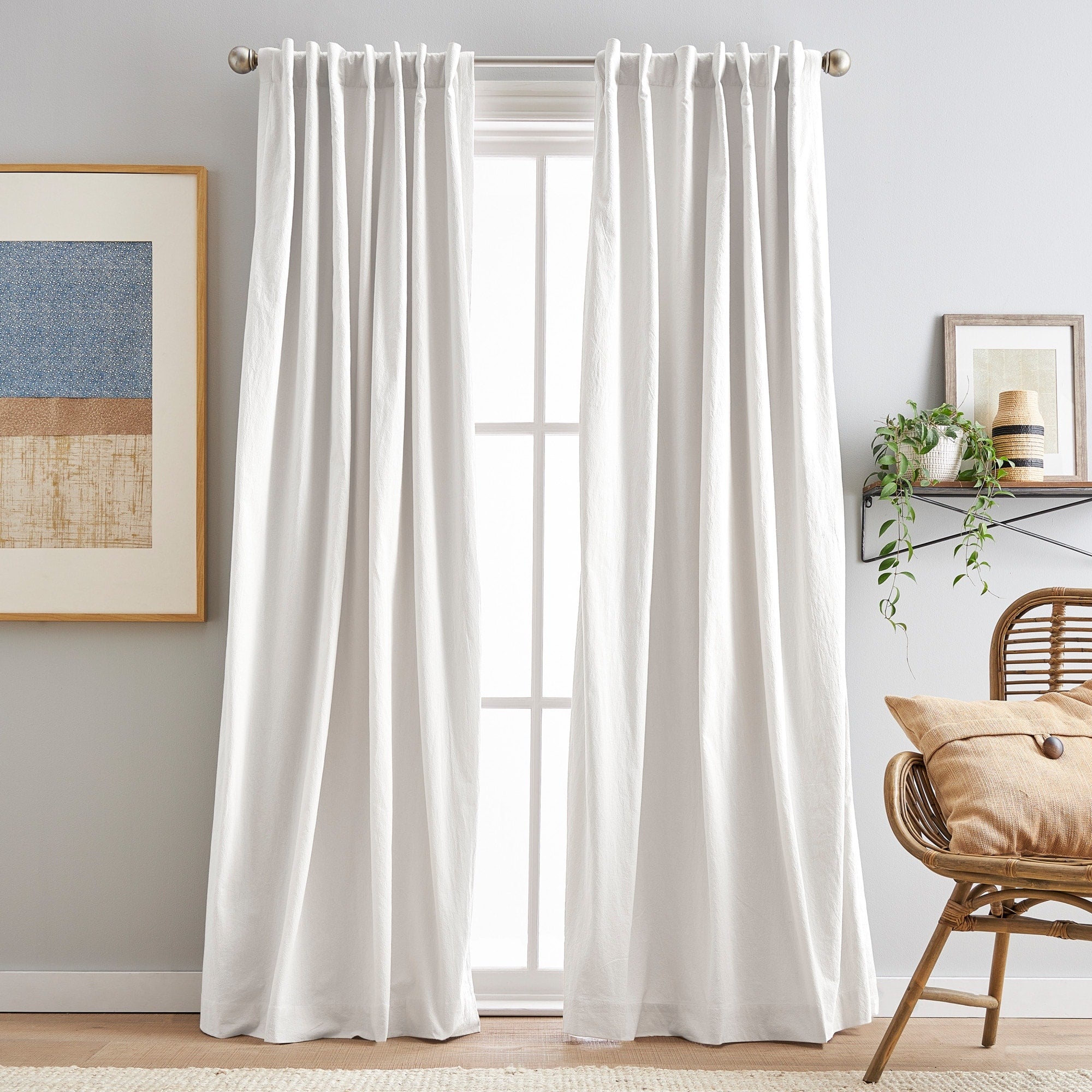 Sanctuary Back Tab Lined Curtain Panel Pair