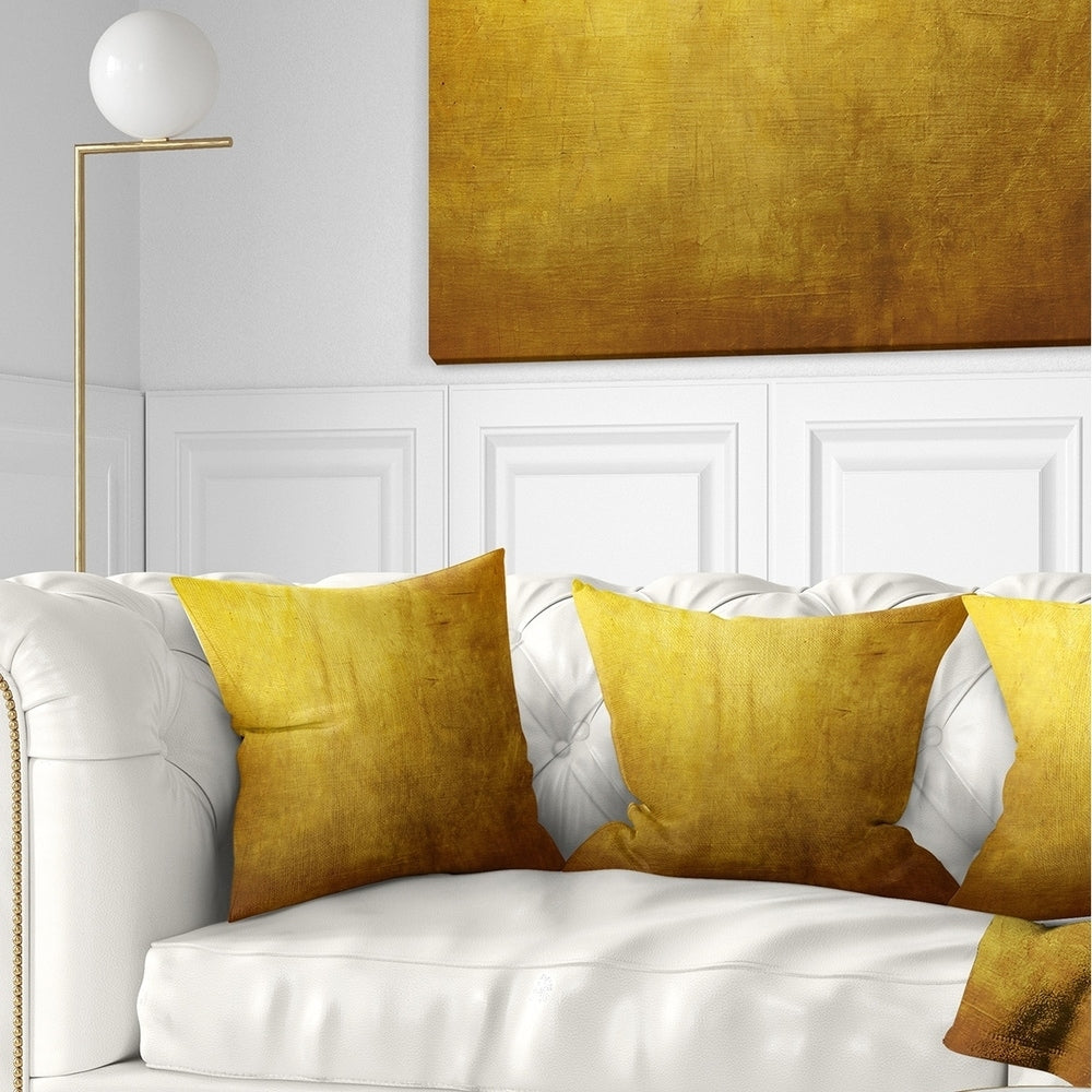 Designart 'Gold Texture' Abstract Throw Pillow