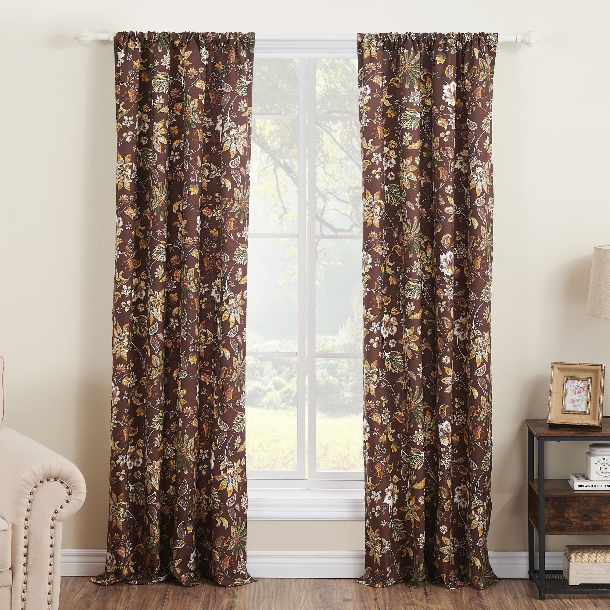 Barefoot Bungalow Audrey Curtain Panel (set of 2) - 84 W x 84 L (inches)