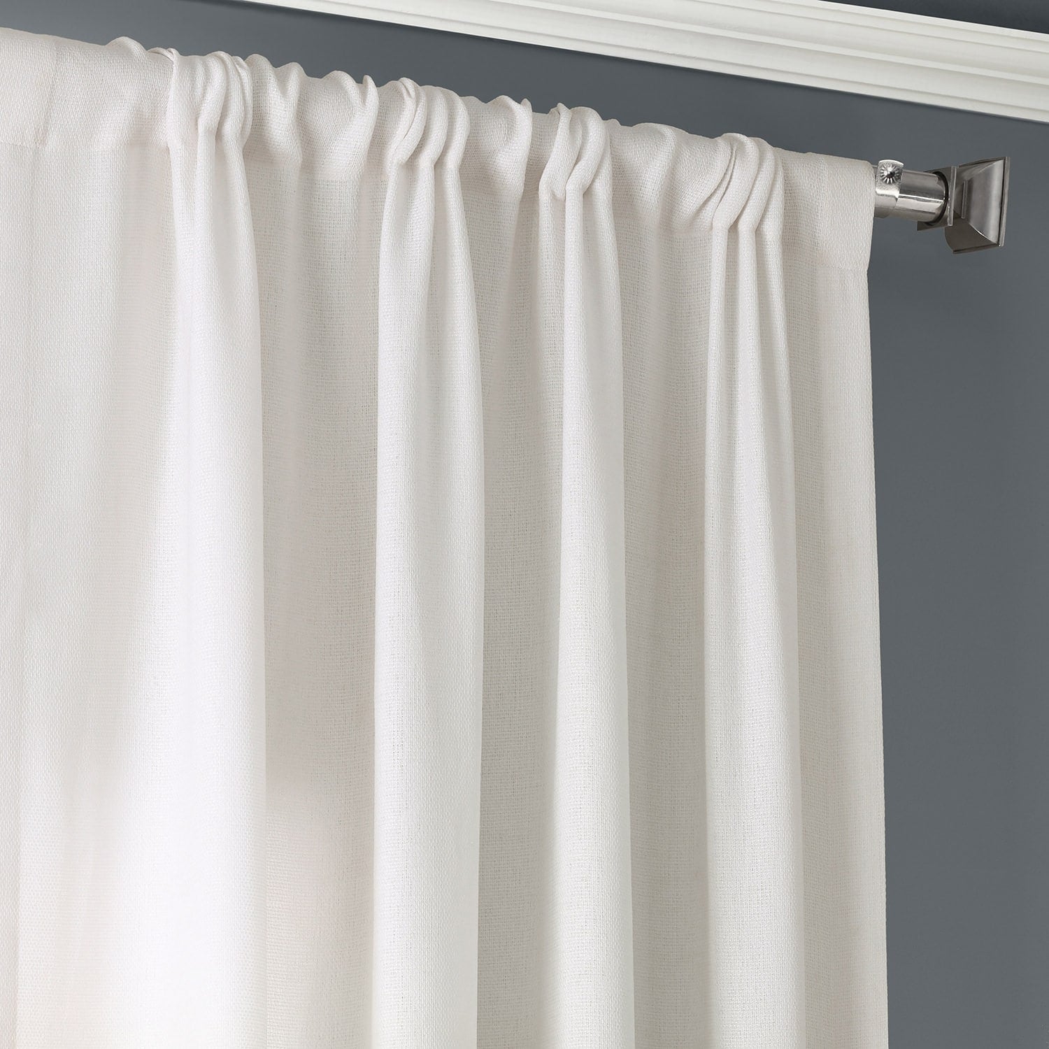 Exclusive Fabrics Ombre Faux Linen Light Filtering Curtains (1 Panel) - Lightweight Elegance, Natural Light Enhancement