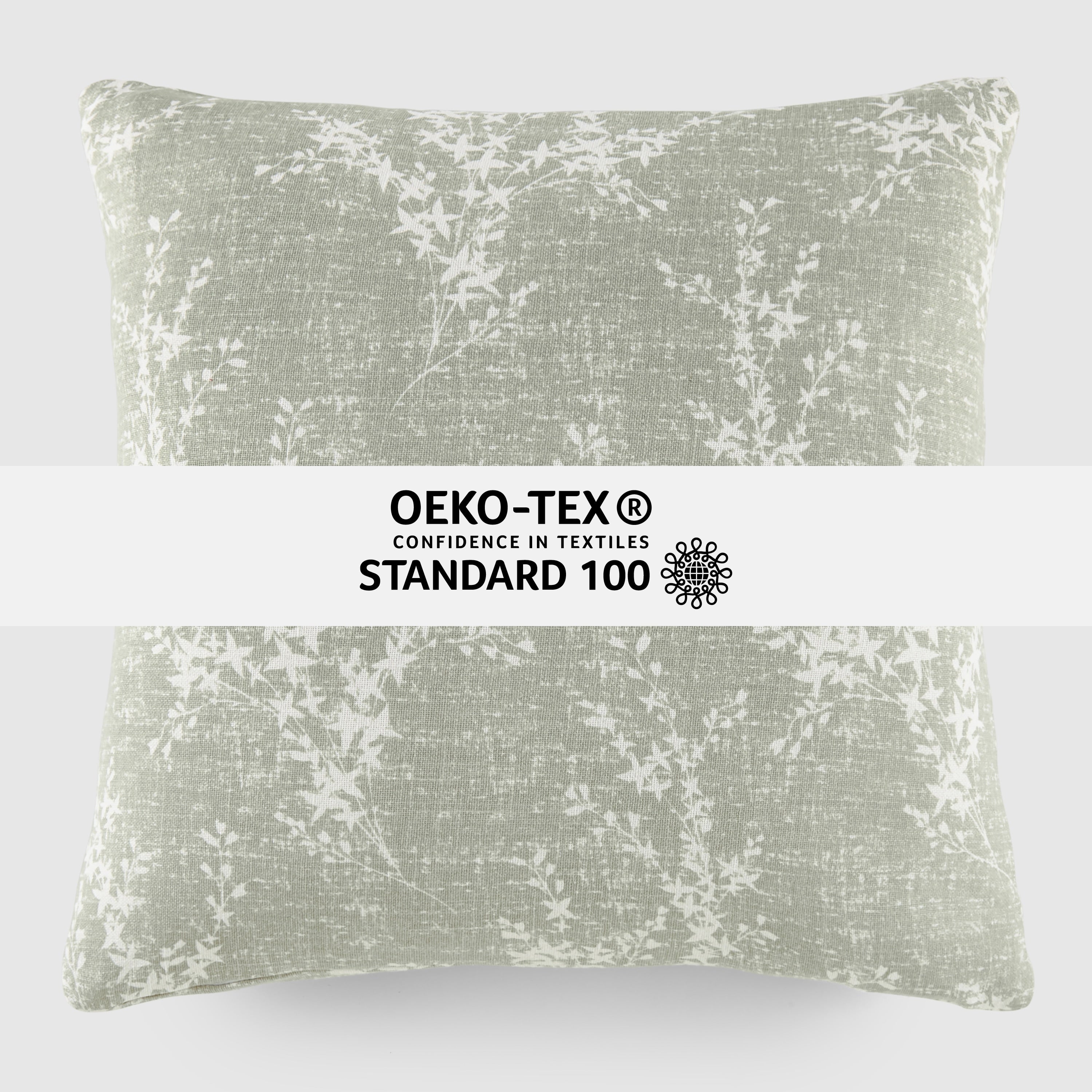 Elegant Patterns Cotton Decor Throw Pillow in Willow