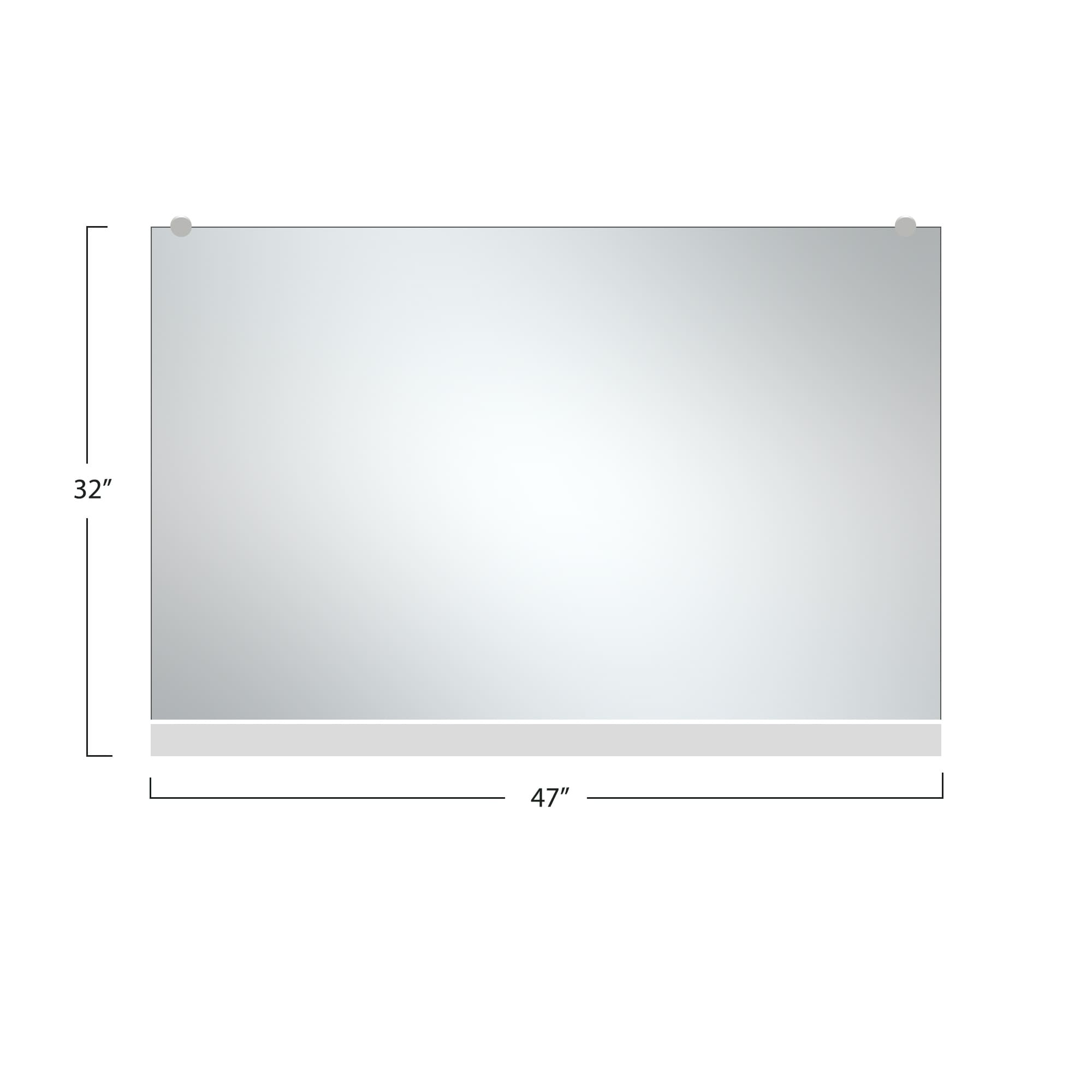 Wall Mounted Activity Mirror, Home Gym Mirror with Flat Polished Edge