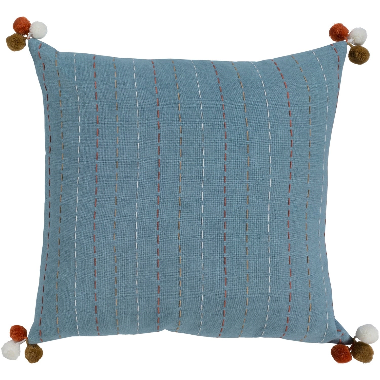 Artistic Weavers Viriato Striped Denim Feather Down or Poly Filled Throw Pillow 18-inch