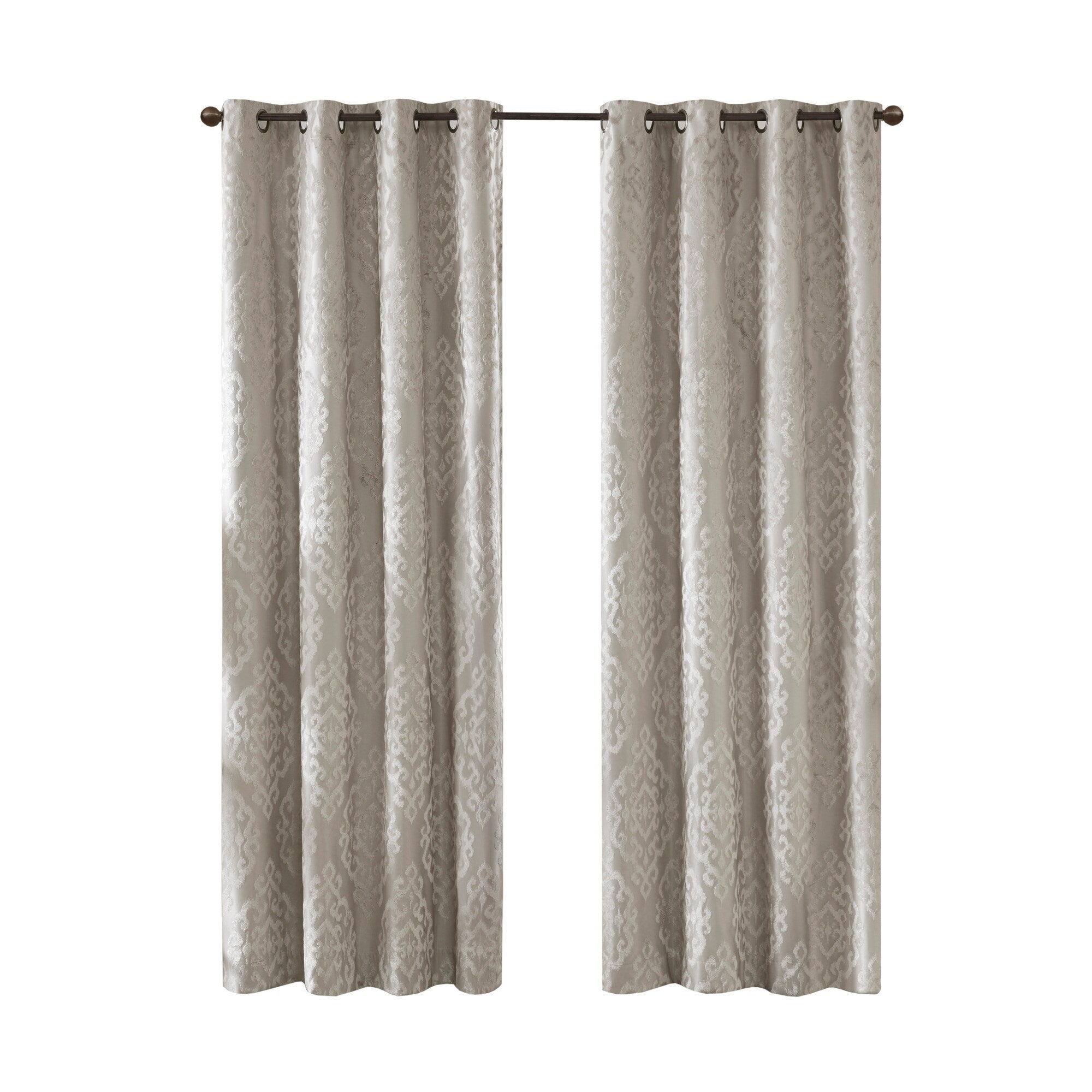 SunSmart Mirage Knitted Jacquard Total Blackout Grommet Window Curtain Panel