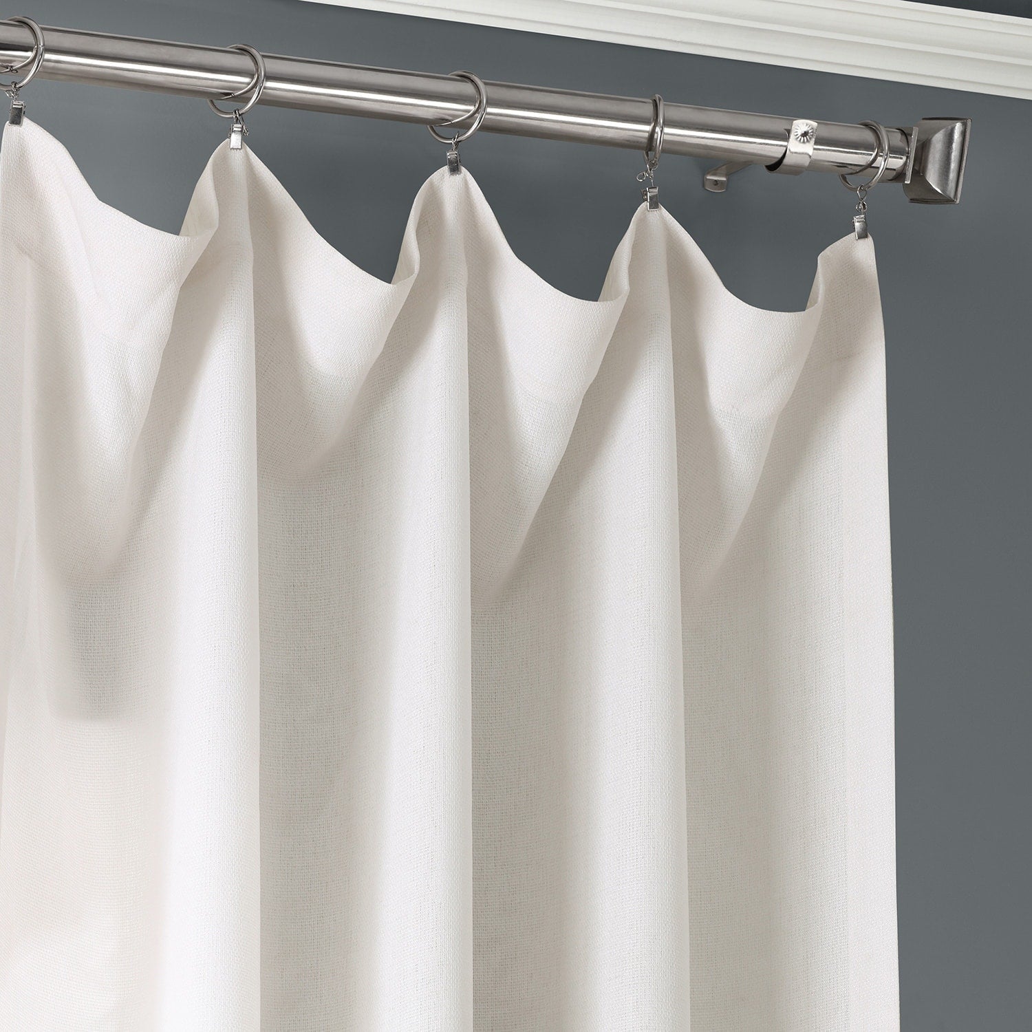 Exclusive Fabrics Ombre Faux Linen Light Filtering Curtains (1 Panel) - Lightweight Elegance, Natural Light Enhancement