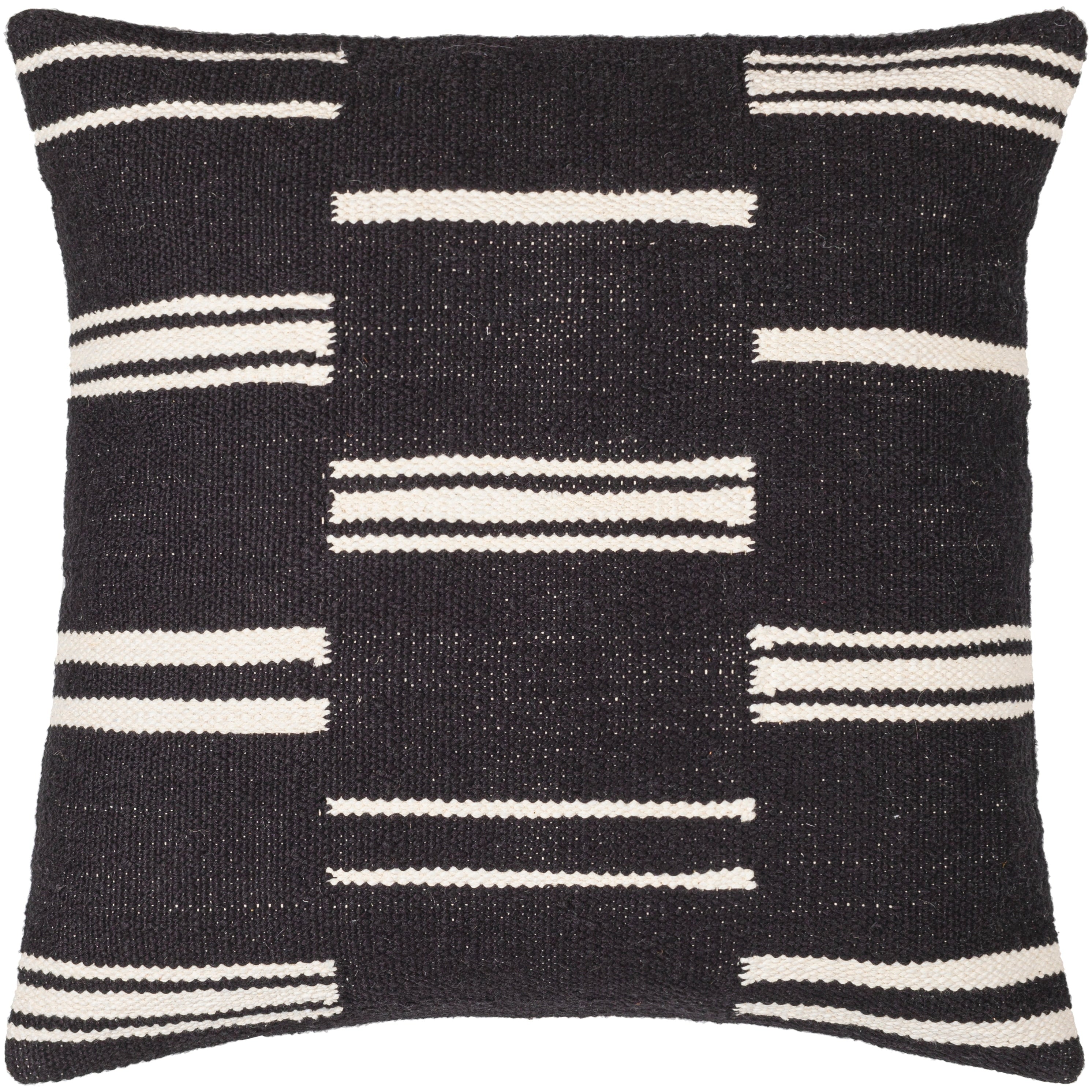 Rhian Broken Stripe Cotton Throw Pillow