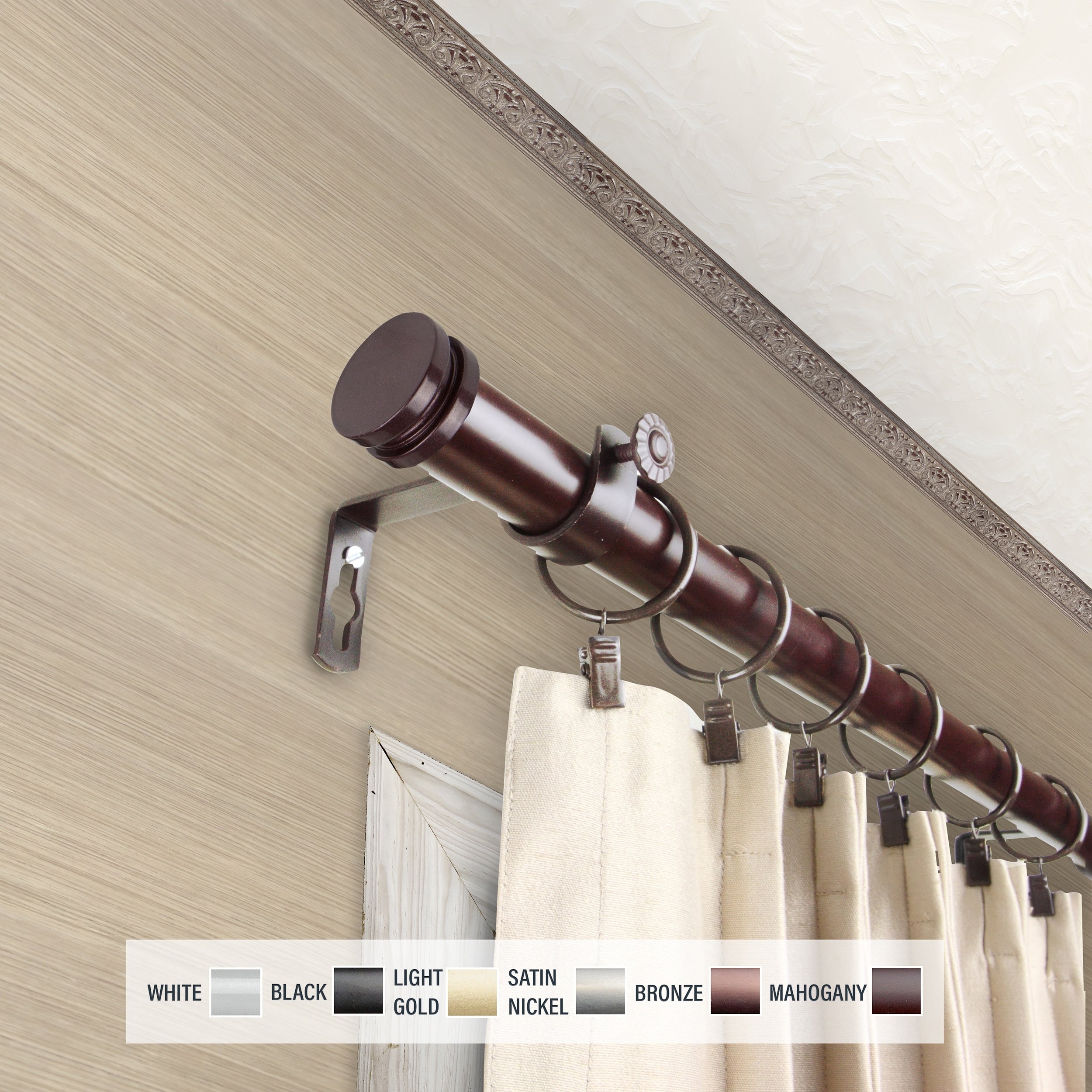 InStyleDesign Pita 1 inch Diameter Adjustable Curtain Rod