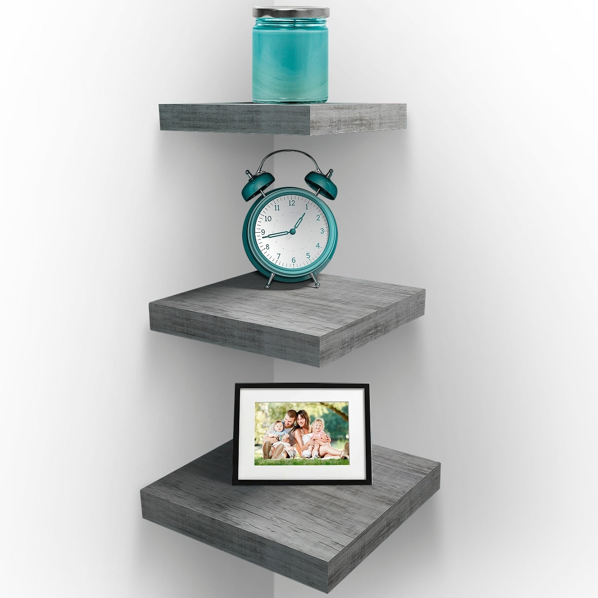 Wall Mount Corner Shelves, Square Hanging Wall Shelf Decoration