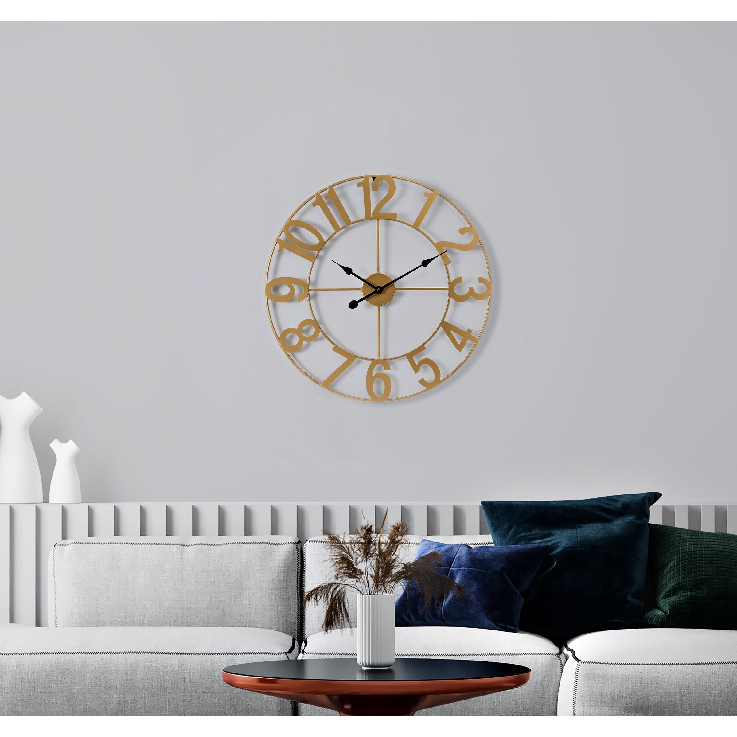 Sorbus Large 16 inch Decorative Round Analog Wall Clock Battery Operated With Numeral Style Design - 16