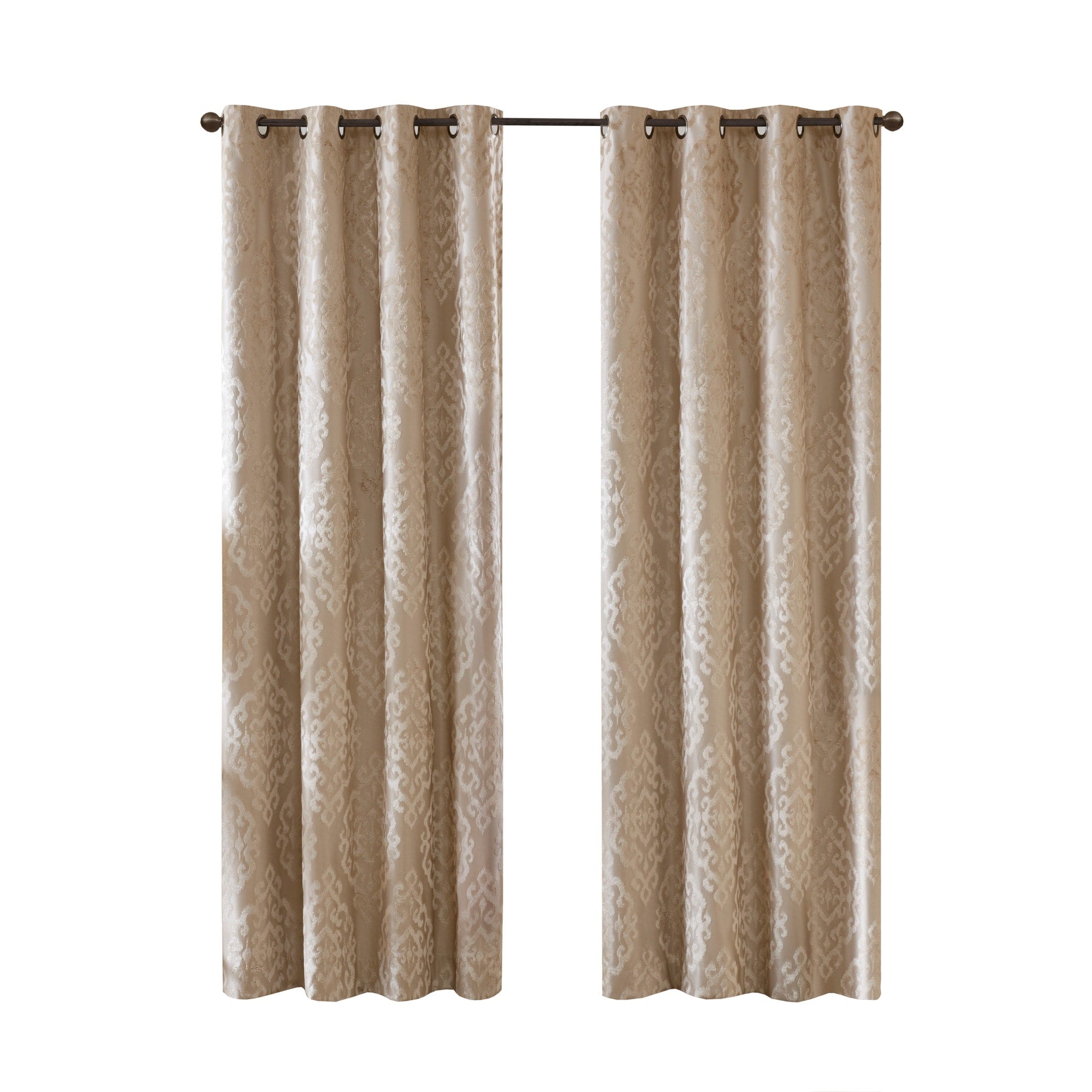 SunSmart Mirage Knitted Jacquard Total Blackout Grommet Window Curtain Panel