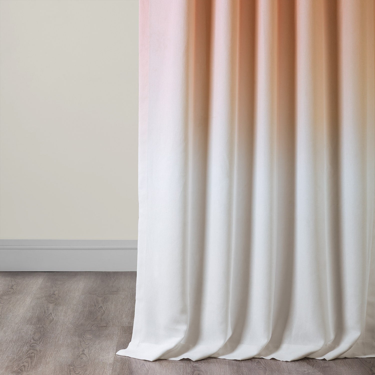 Exclusive Fabrics Ombre Faux Linen Light Filtering Curtains (1 Panel) - Lightweight Elegance, Natural Light Enhancement