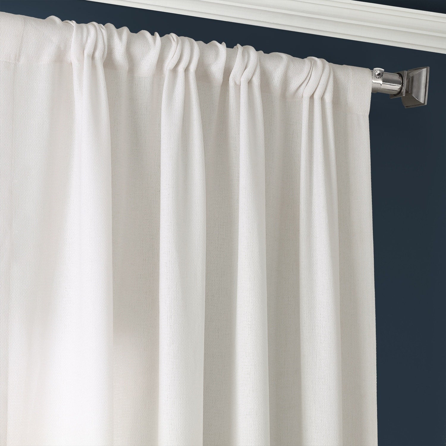 Exclusive Fabrics Ombre Faux Linen Light Filtering Curtains (1 Panel) - Lightweight Elegance, Natural Light Enhancement