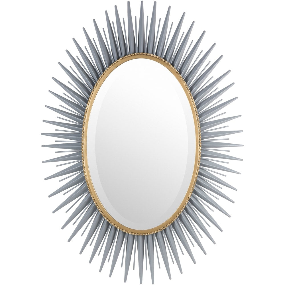 Haley Sunburst Oval Accent Mirror - 30 x 42