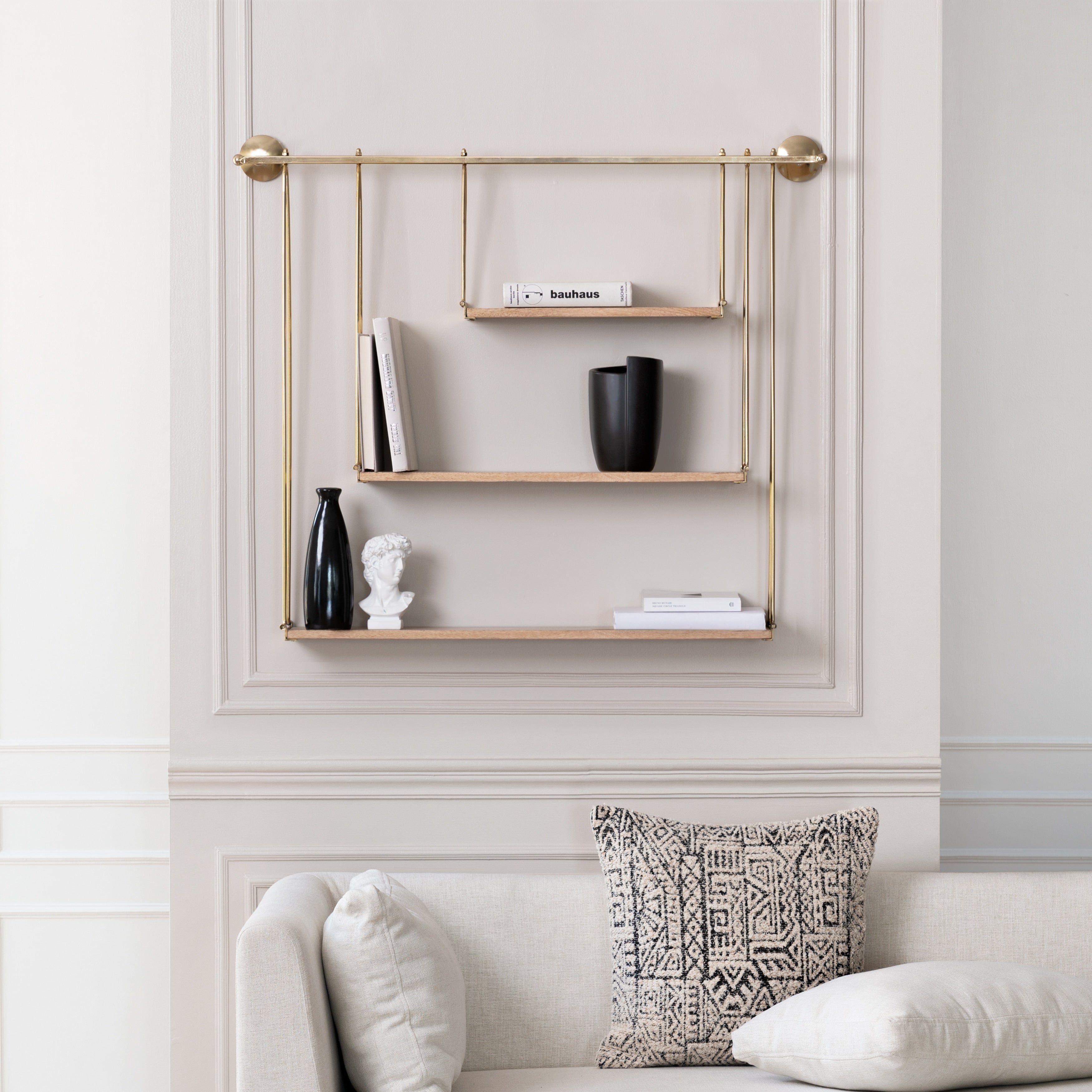 MH London Luna Three Tier Suspended Wall Shelf