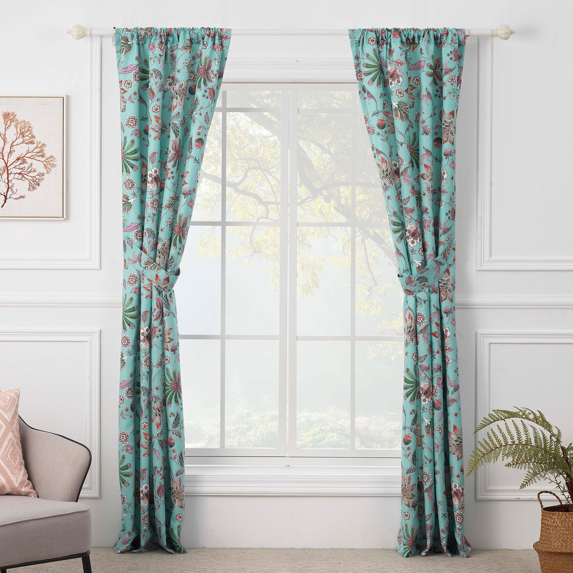 Barefoot Bungalow Audrey Curtain Panel (set of 2) - 84 W x 84 L (inches)