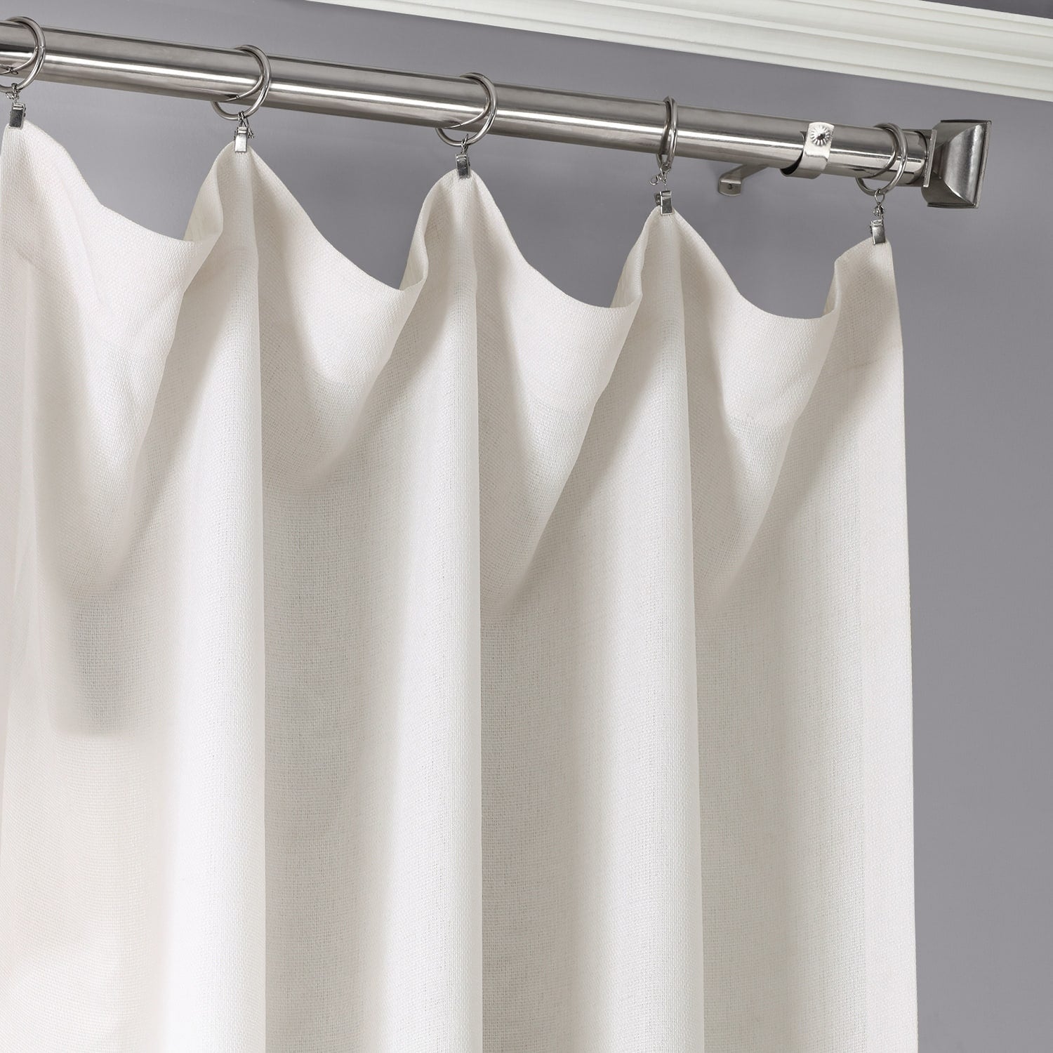 Exclusive Fabrics Ombre Faux Linen Light Filtering Curtains (1 Panel) - Lightweight Elegance, Natural Light Enhancement