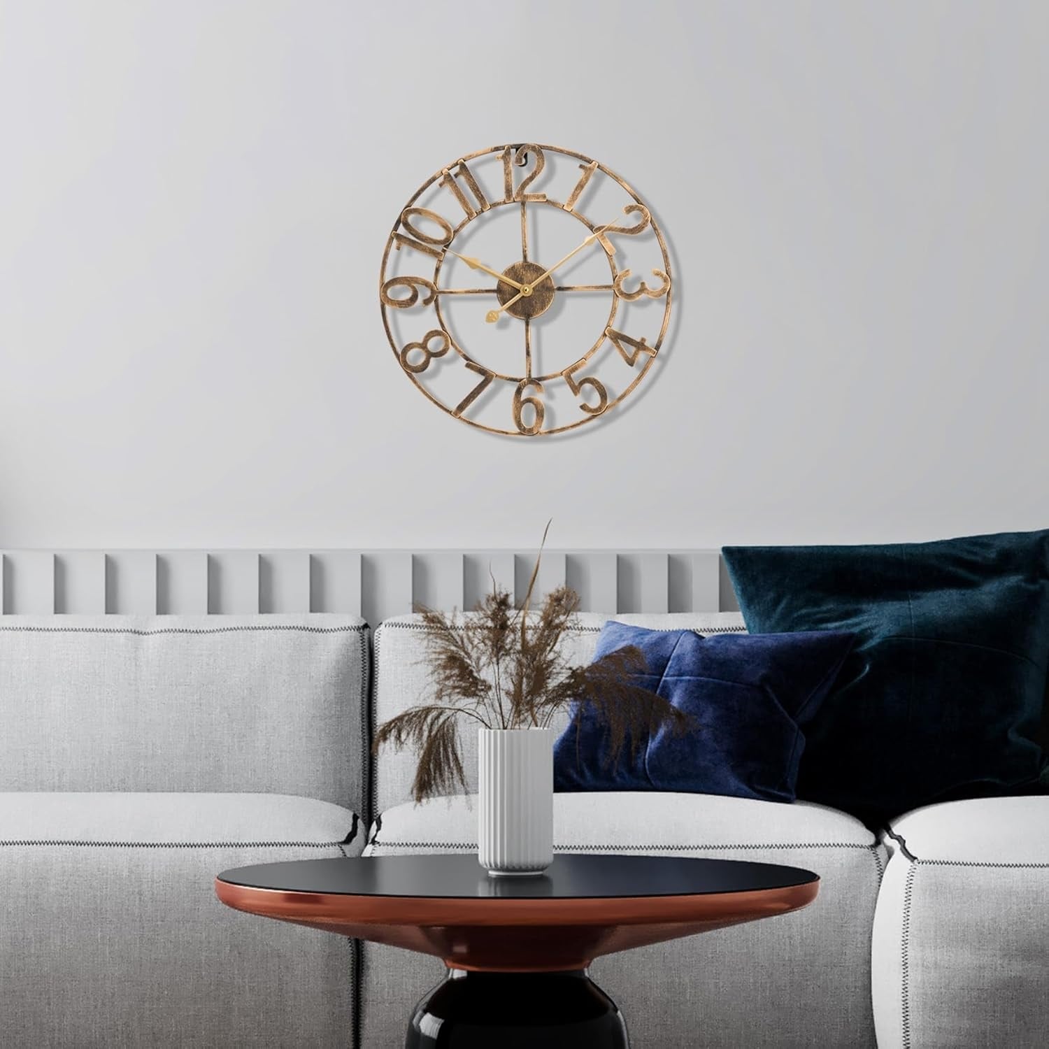 Sorbus Large 16 inch Decorative Round Analog Wall Clock Battery Operated With Numeral Style Design - 16