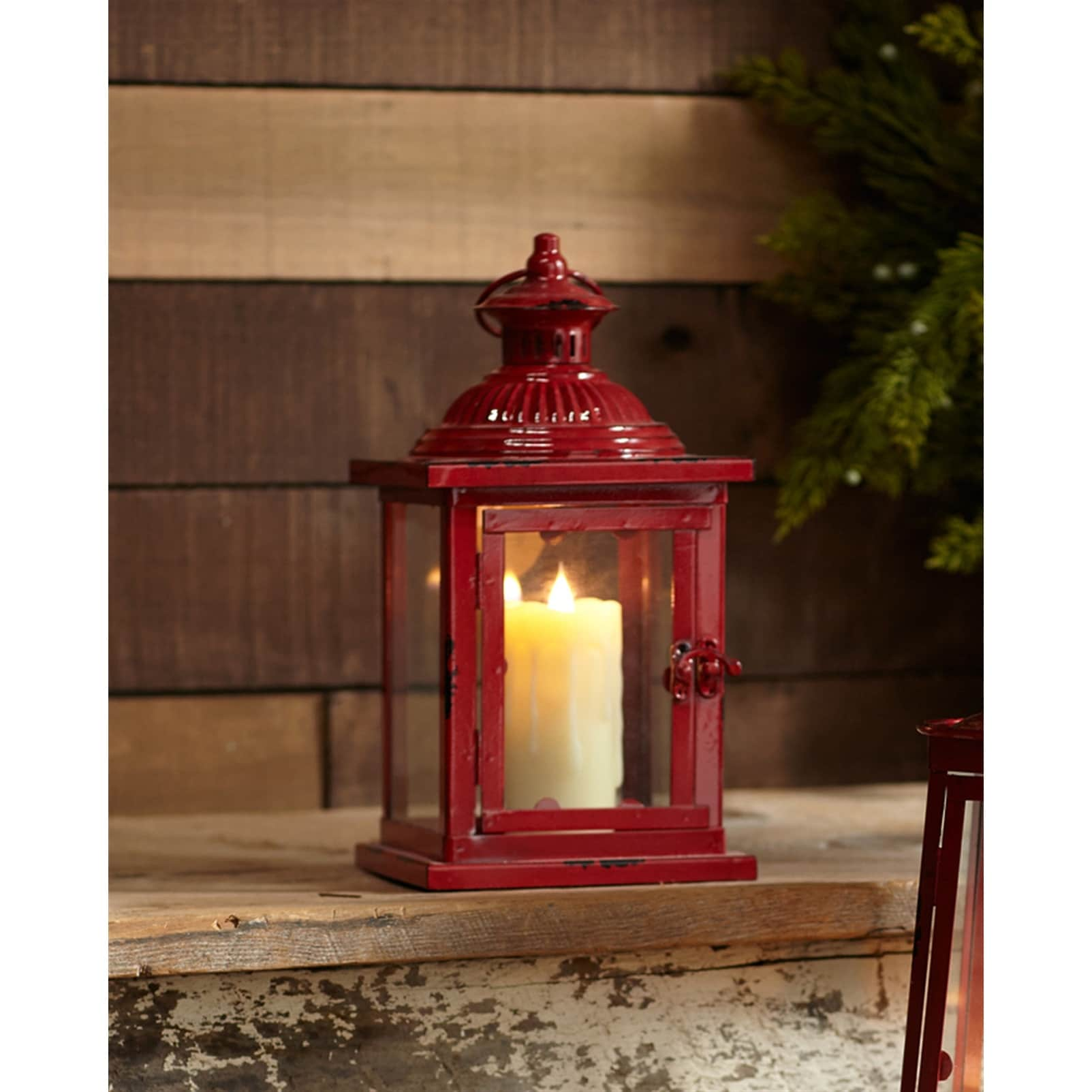 Metal Lantern (Set of 2) - 6 x 6 x 13