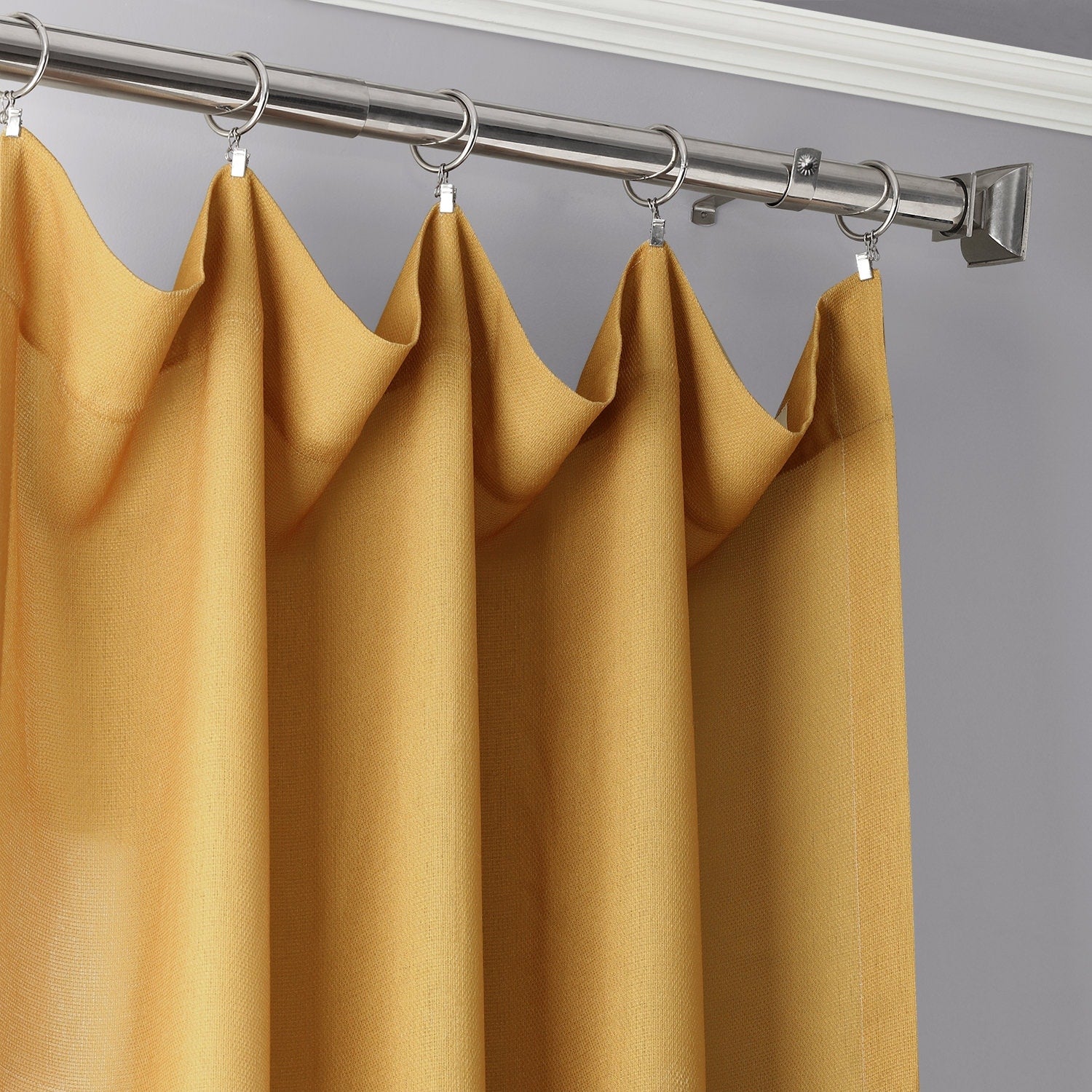 Exclusive Fabrics Ombre Faux Linen Light Filtering Curtains (1 Panel) - Lightweight Elegance, Natural Light Enhancement