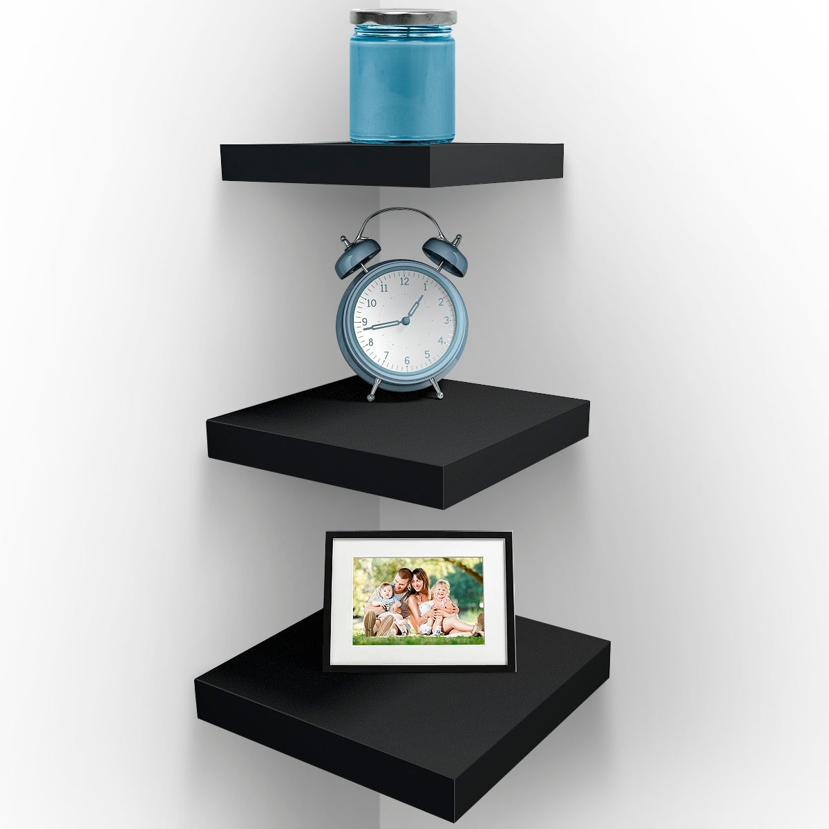 Wall Mount Corner Shelves, Square Hanging Wall Shelf Decoration