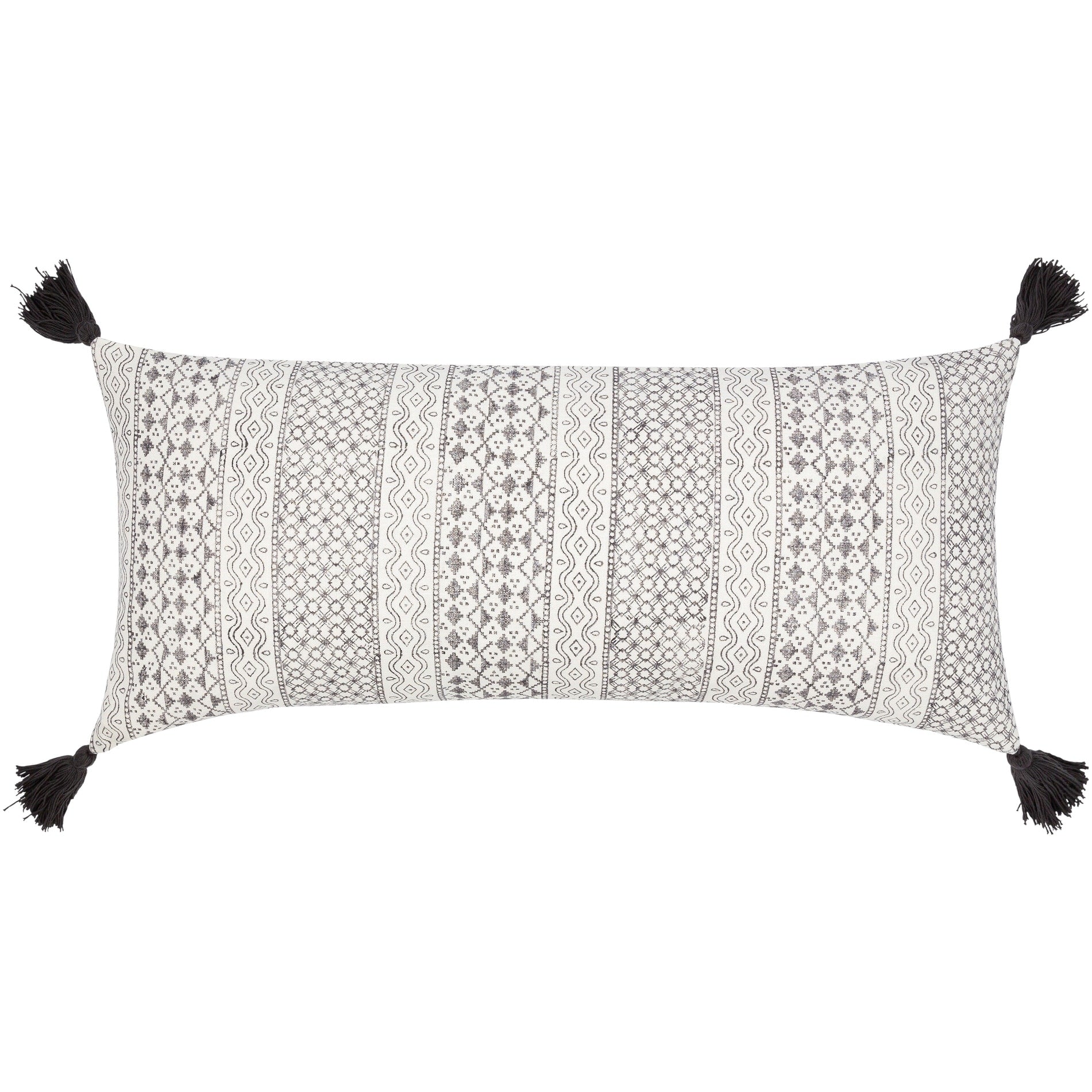 Artistic Weavers Tomiko Geometric Striped Lumbar Pillow with Tassels