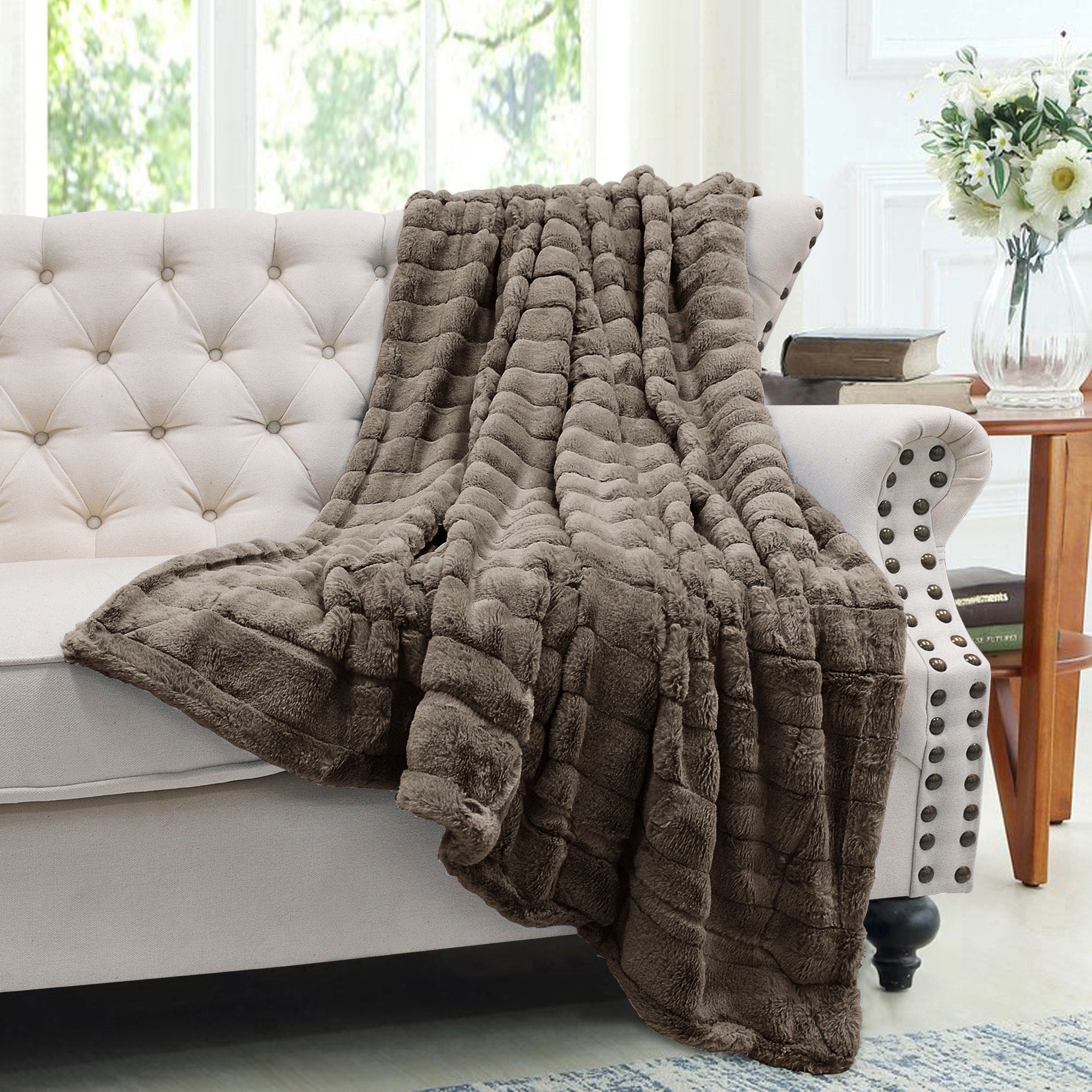 Solid Color SuperMink FauxFur Throw