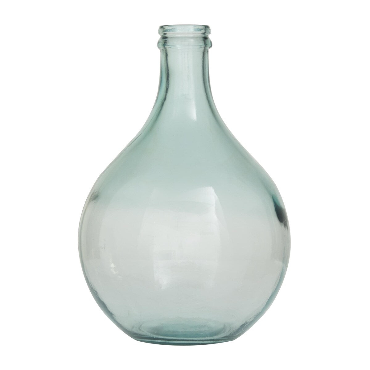 Recycled Glass Handmade Spanish Bottle Decorative Vase - Blue, Teal, Clear, Brown, Green - Roche River Decor