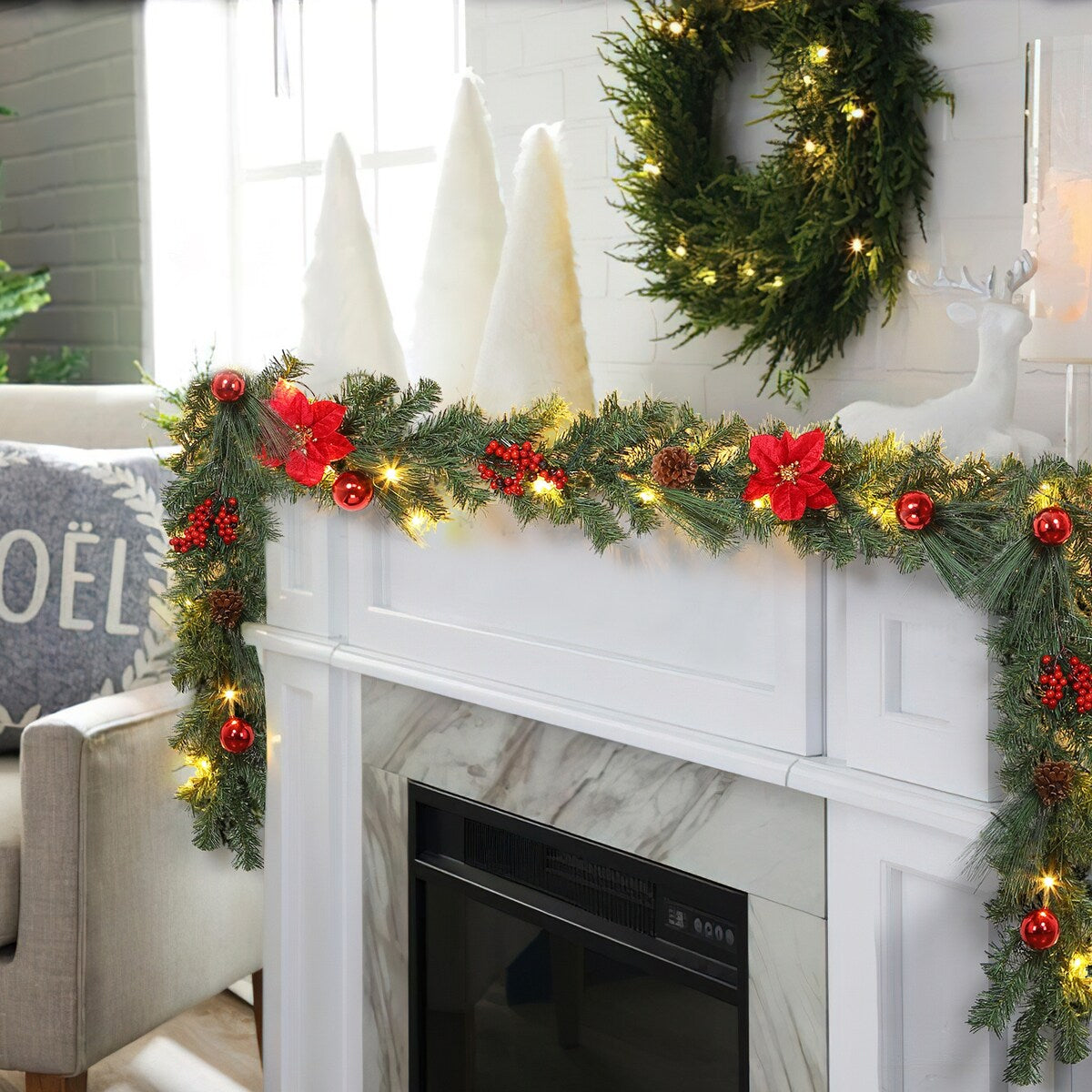 6 FT Christmas Garland with Lights - 6FT