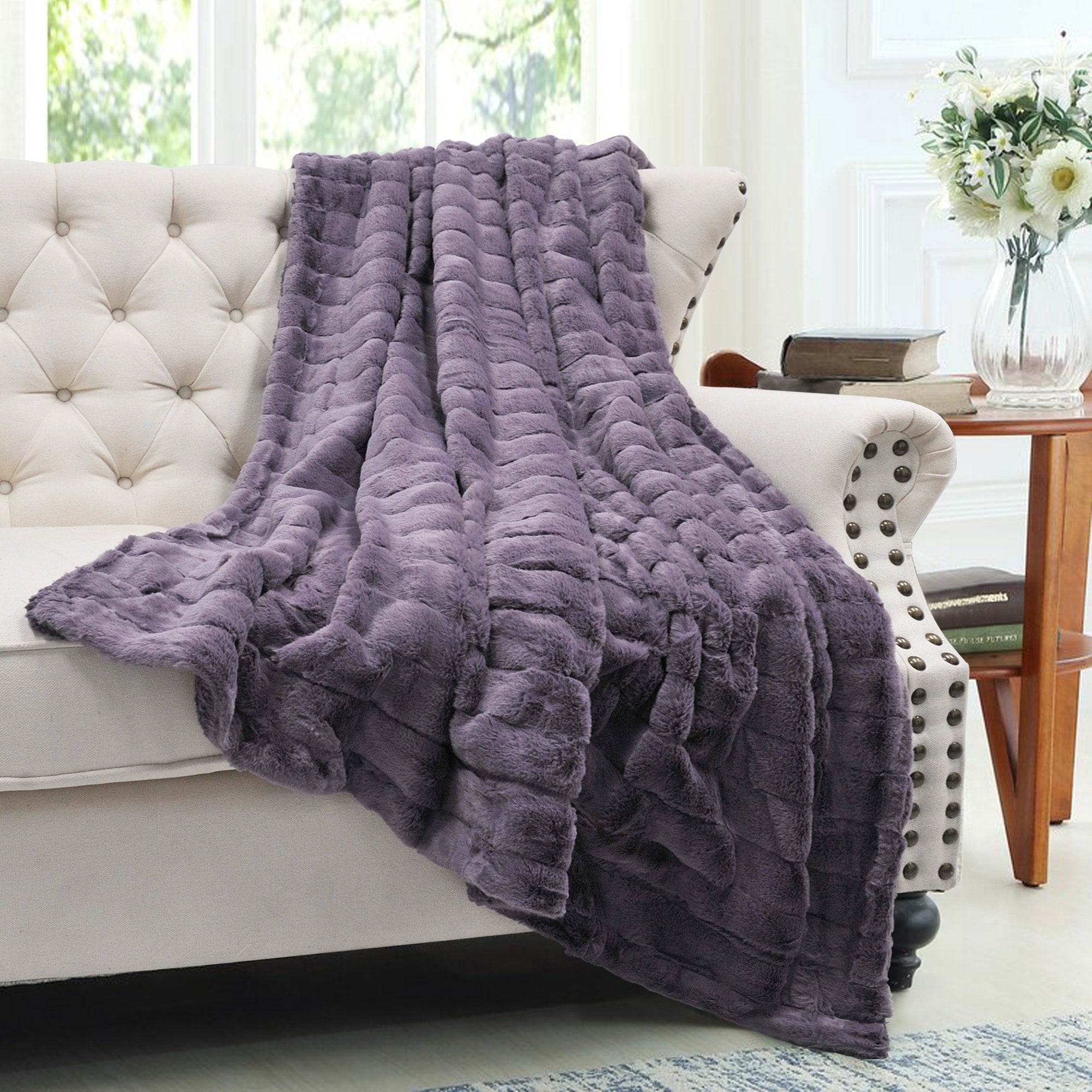 Solid Color SuperMink FauxFur Throw