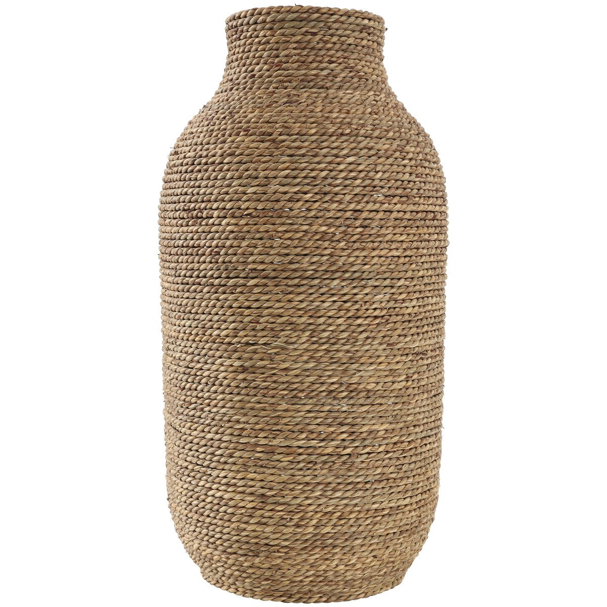 Seagrass Handmade Wrapped Decorative Vase - Brown - Roche River Decor