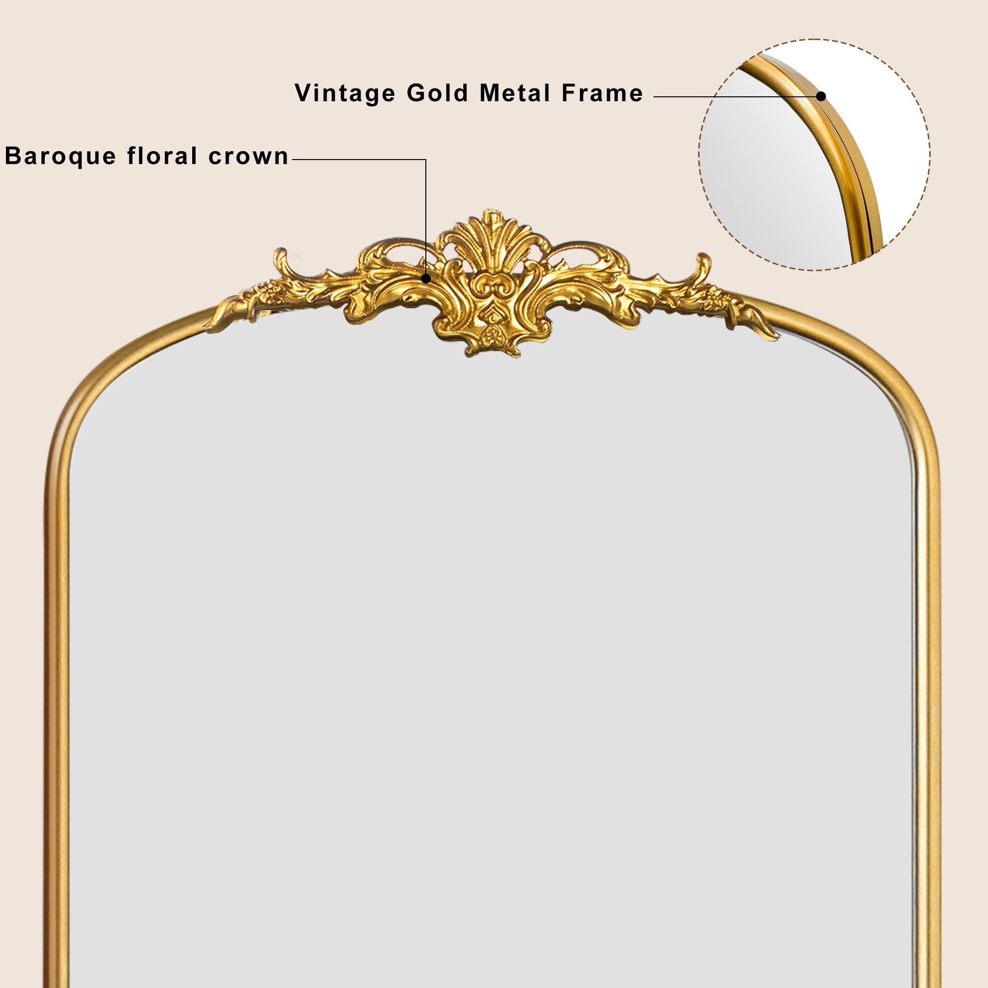 Vintage Gold Mirror Baroque Mirror