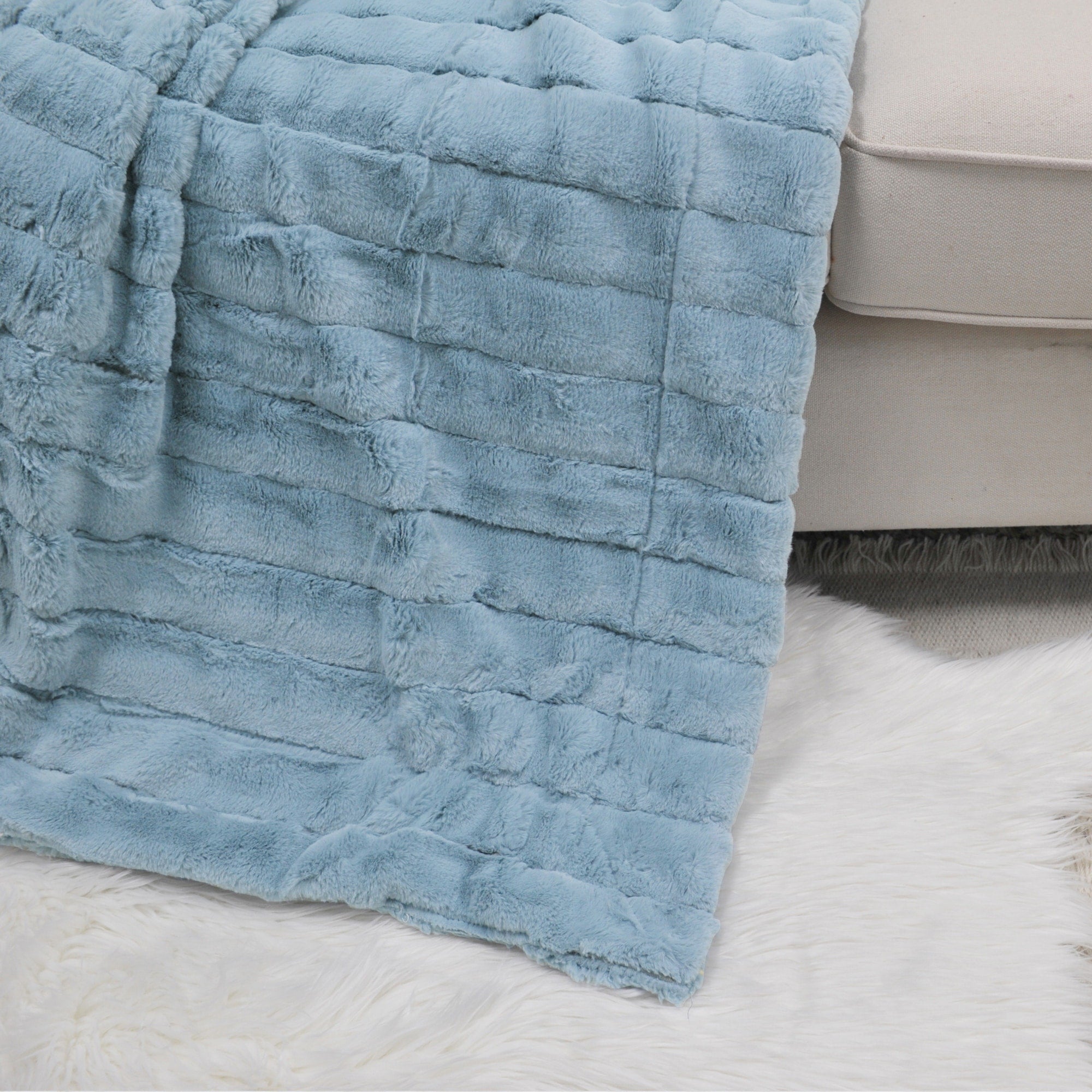 Solid Color SuperMink FauxFur Throw