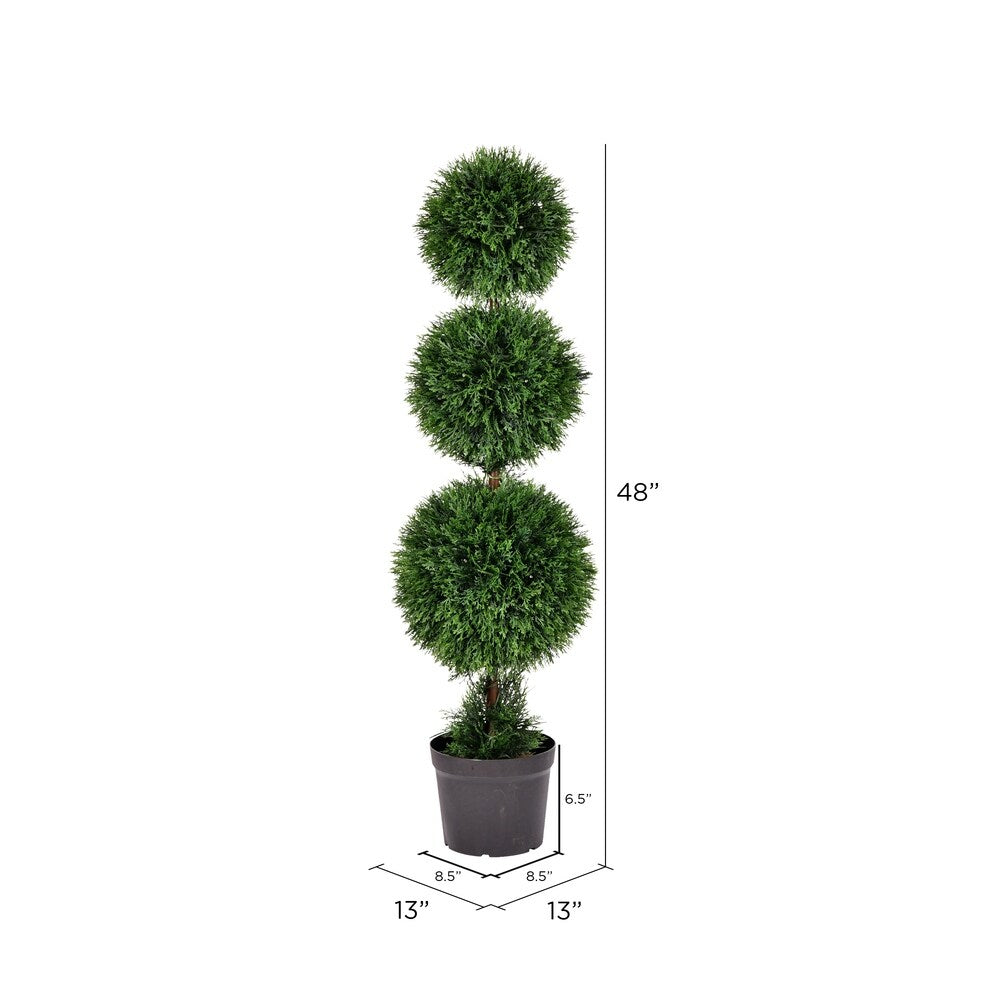 Vickerman 4' Green Cedar Everyday Topiary