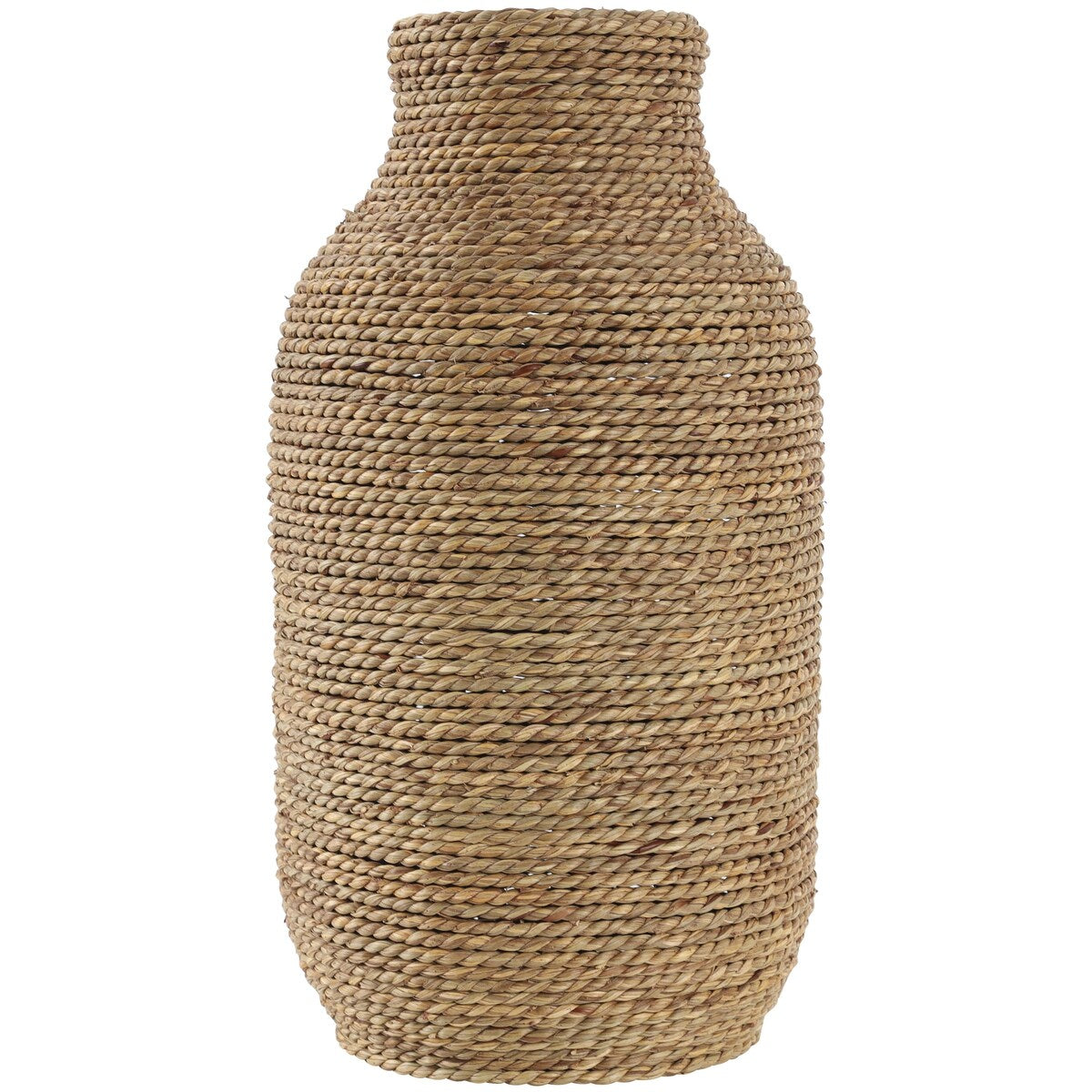 Seagrass Handmade Wrapped Decorative Vase - Brown - Roche River Decor