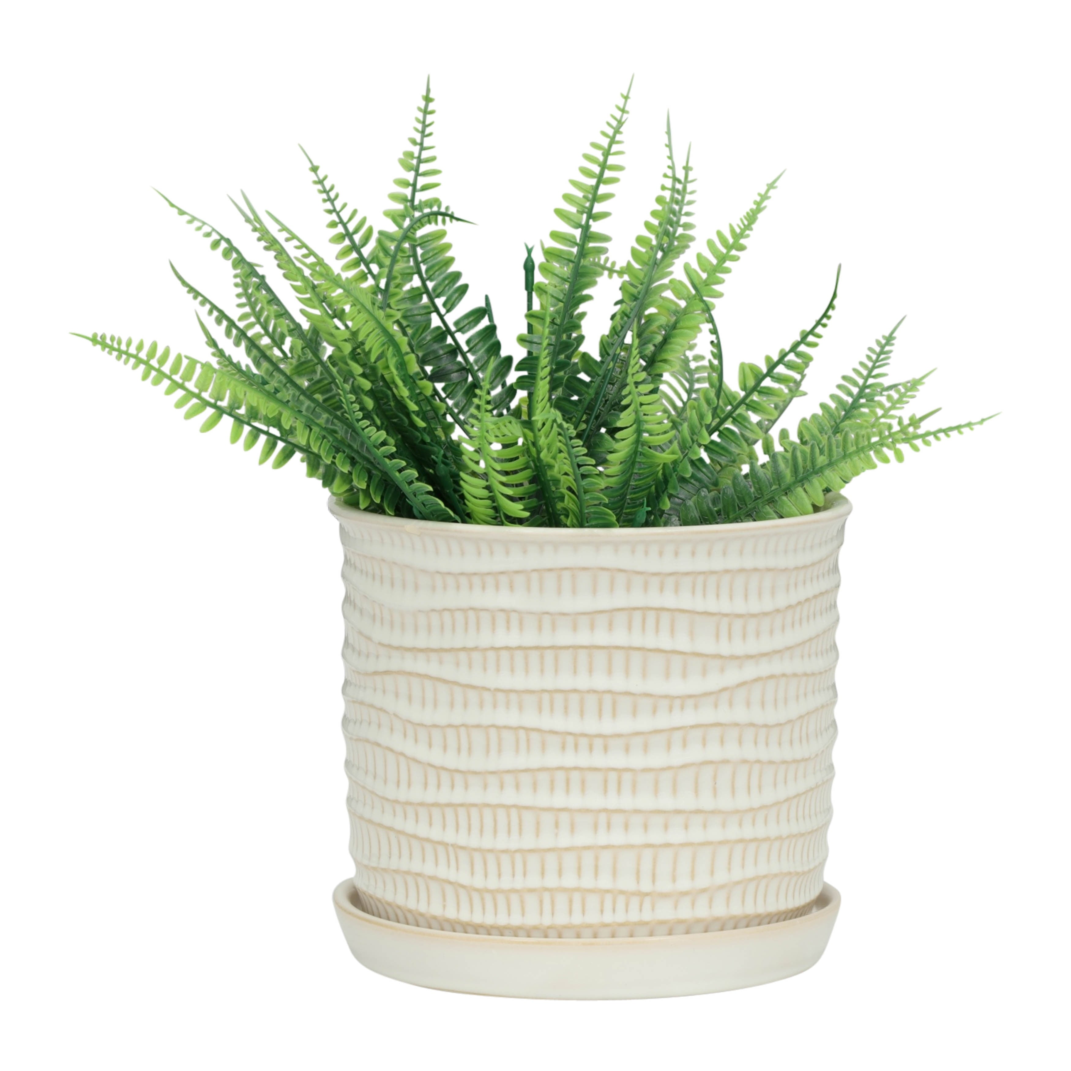 Sagebrook Home Modern Indoor or Outdoor Ceramic Planter Set of 2