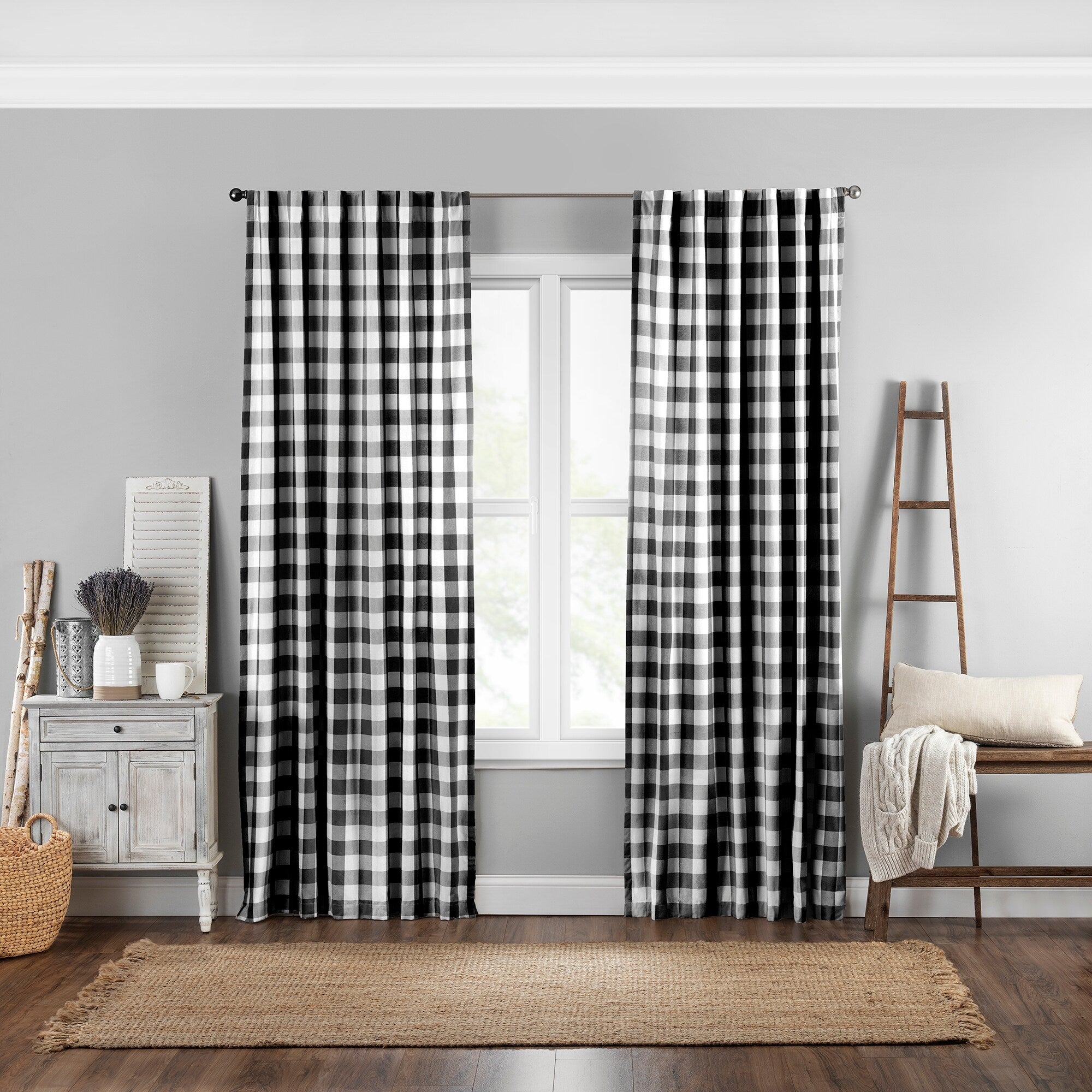 The Gray Barn Waddeson Farmhouse Buffalo Check Window Curtain