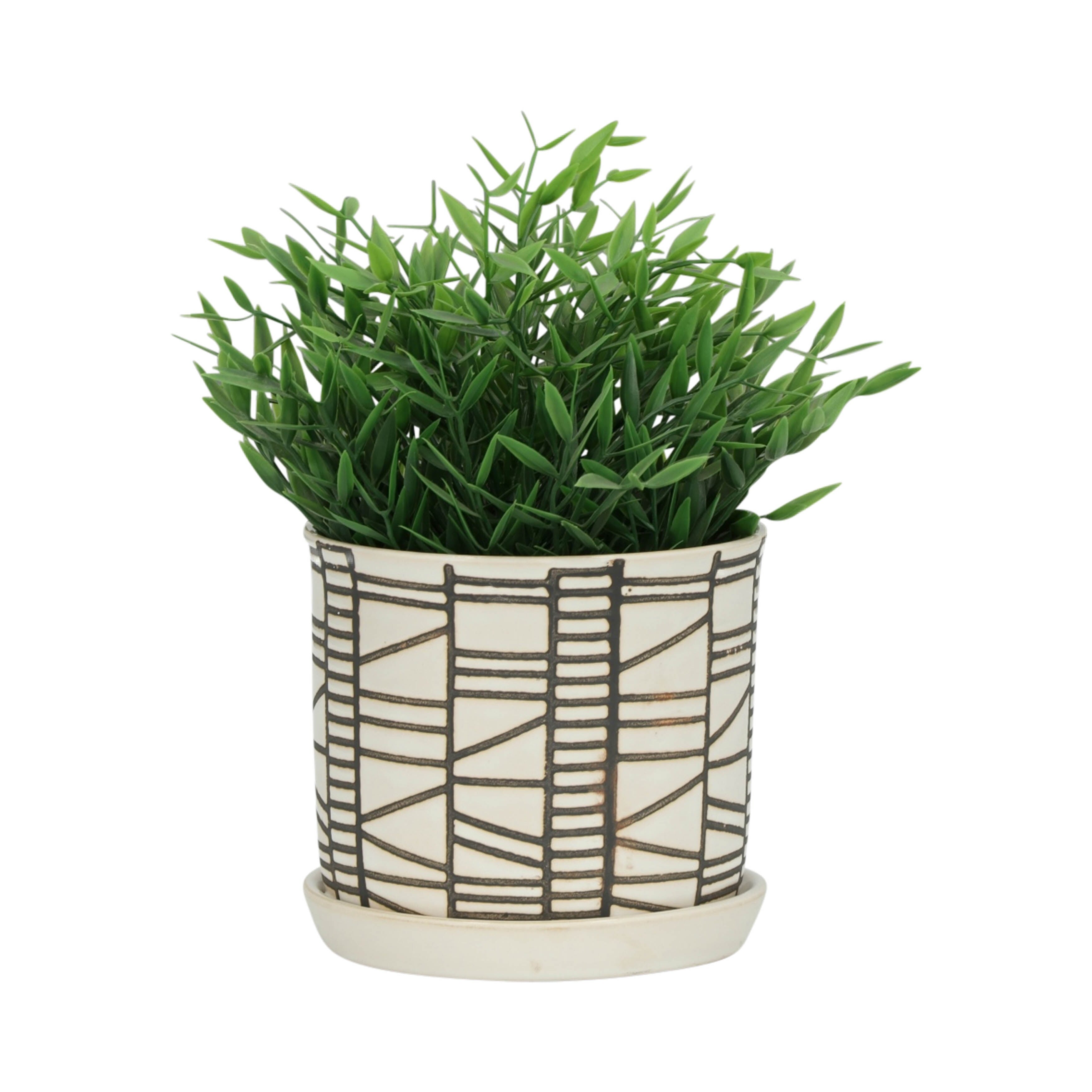 Sagebrook Home Modern Indoor or Outdoor Ceramic Planter Set of 2