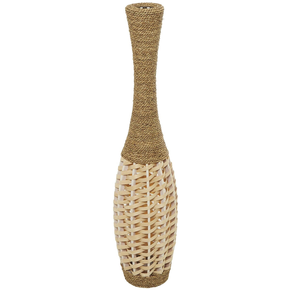 Seagrass Handmade Tall Woven Floor Decorative Vase - Brown - Roche River Decor