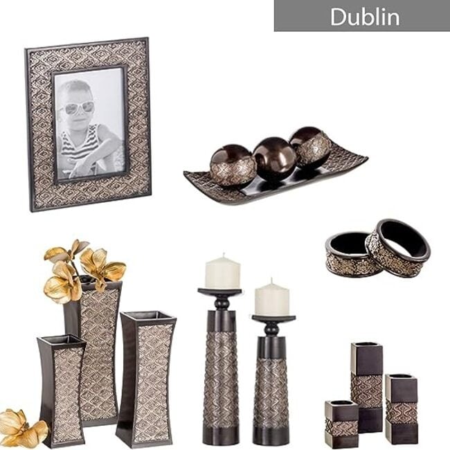 Creative Scents Dublin Brown Home Decor Tray and Orbs Set