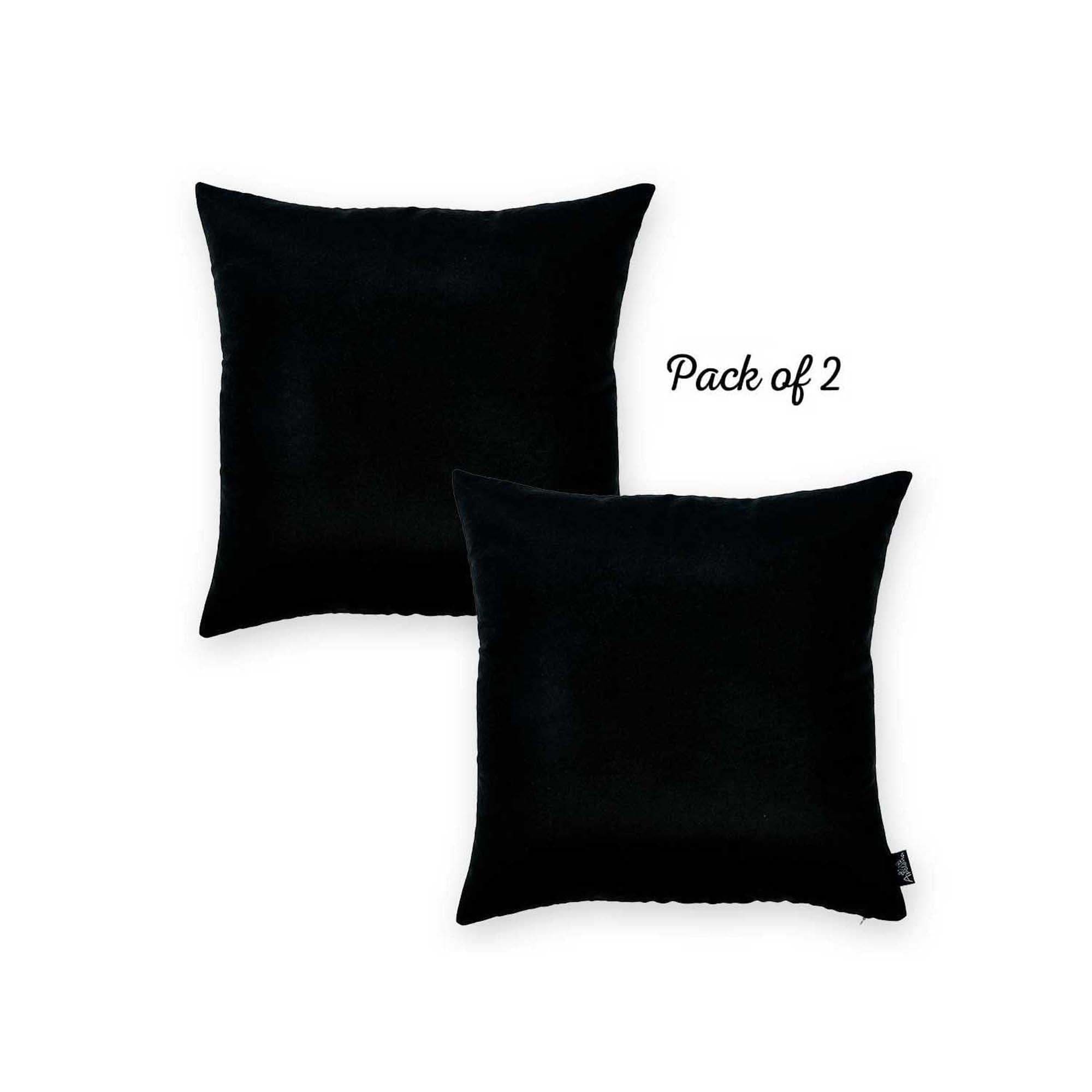 Honey Set of 2 Decorative Throw Pillow Cover Solid Color